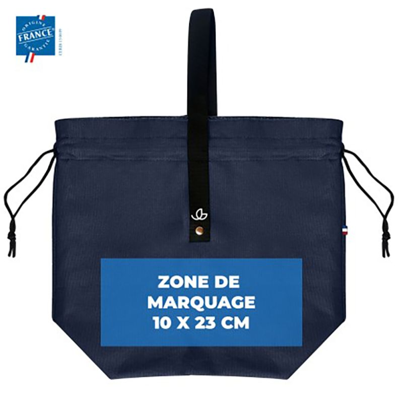 Pochette déjeuner Goodjour - 220 gr/m2 | Fabriquée en France | Coton recyclé | Fermeture cordon
