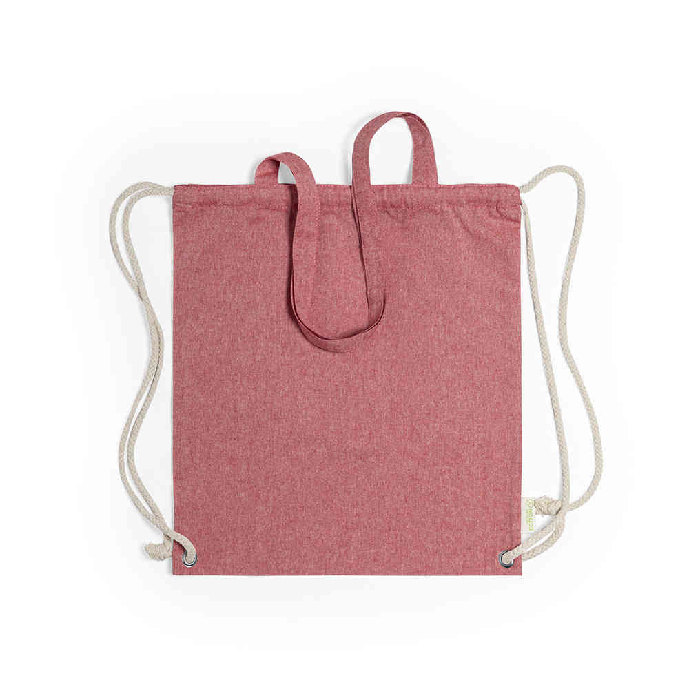 Sac à dos en coton recyclé | 140 g/m² | Cordon de serrage