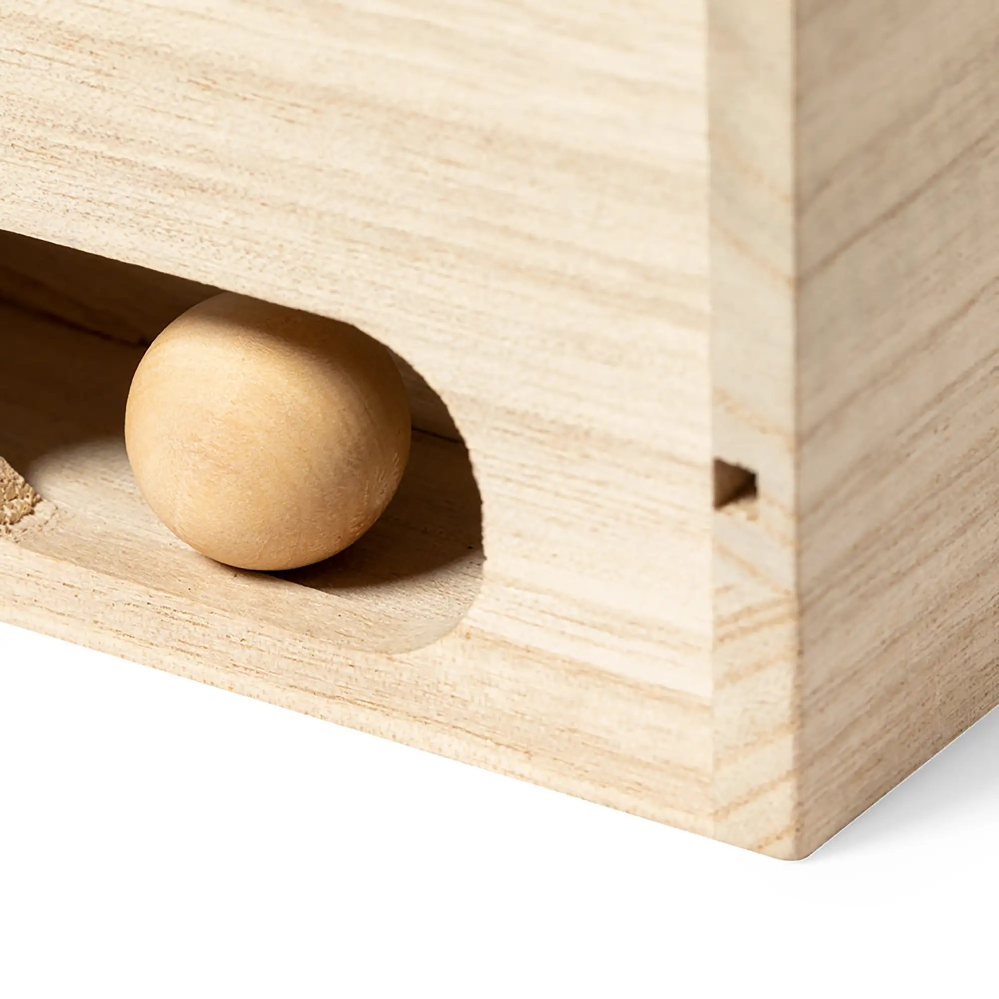 Mini Tischfußball – Holz | Teile aus Weizenstroh | 2 Bälle | Zählanzeige | Kompakt