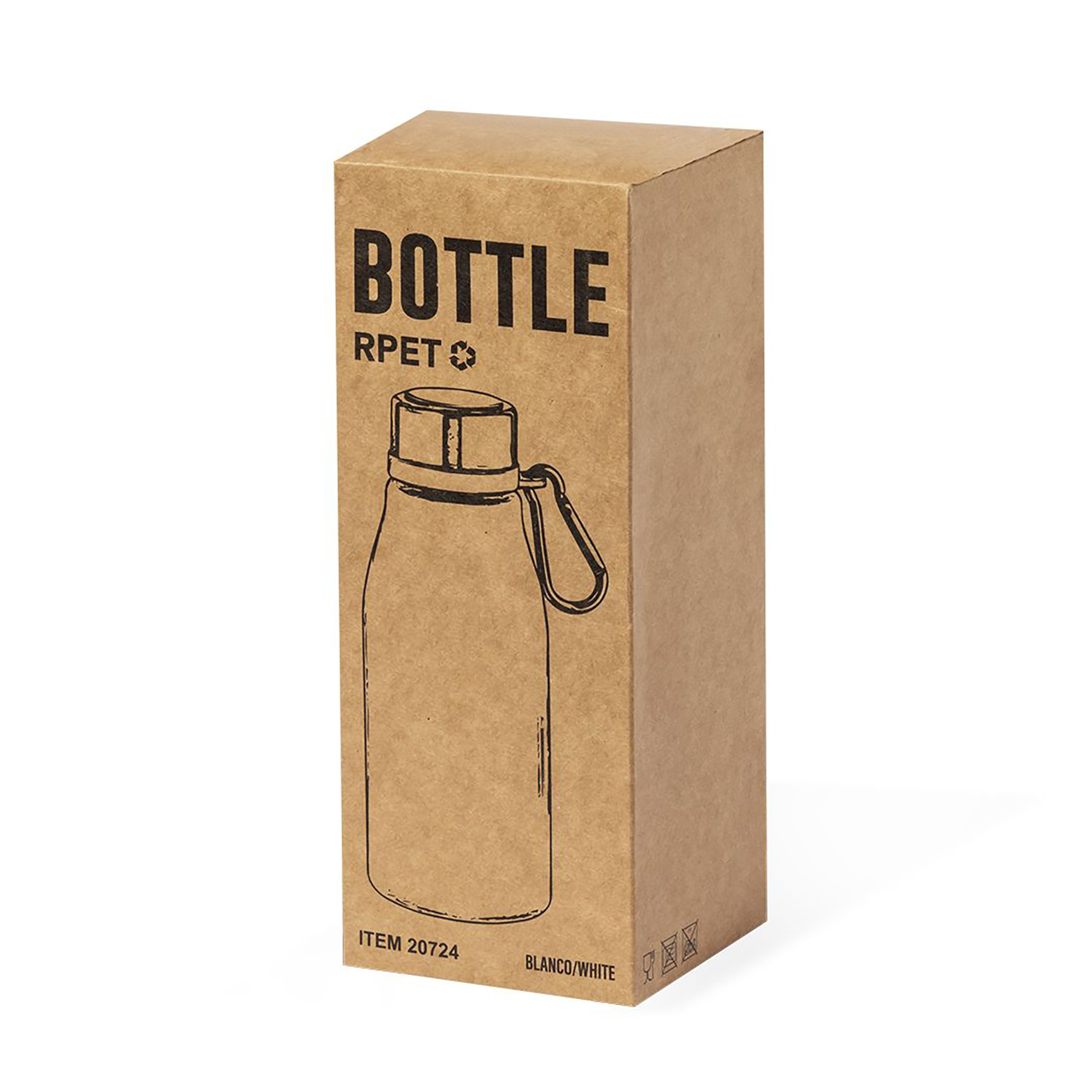Flasche Milan - 370 ml | RPET | Mit Karabiner