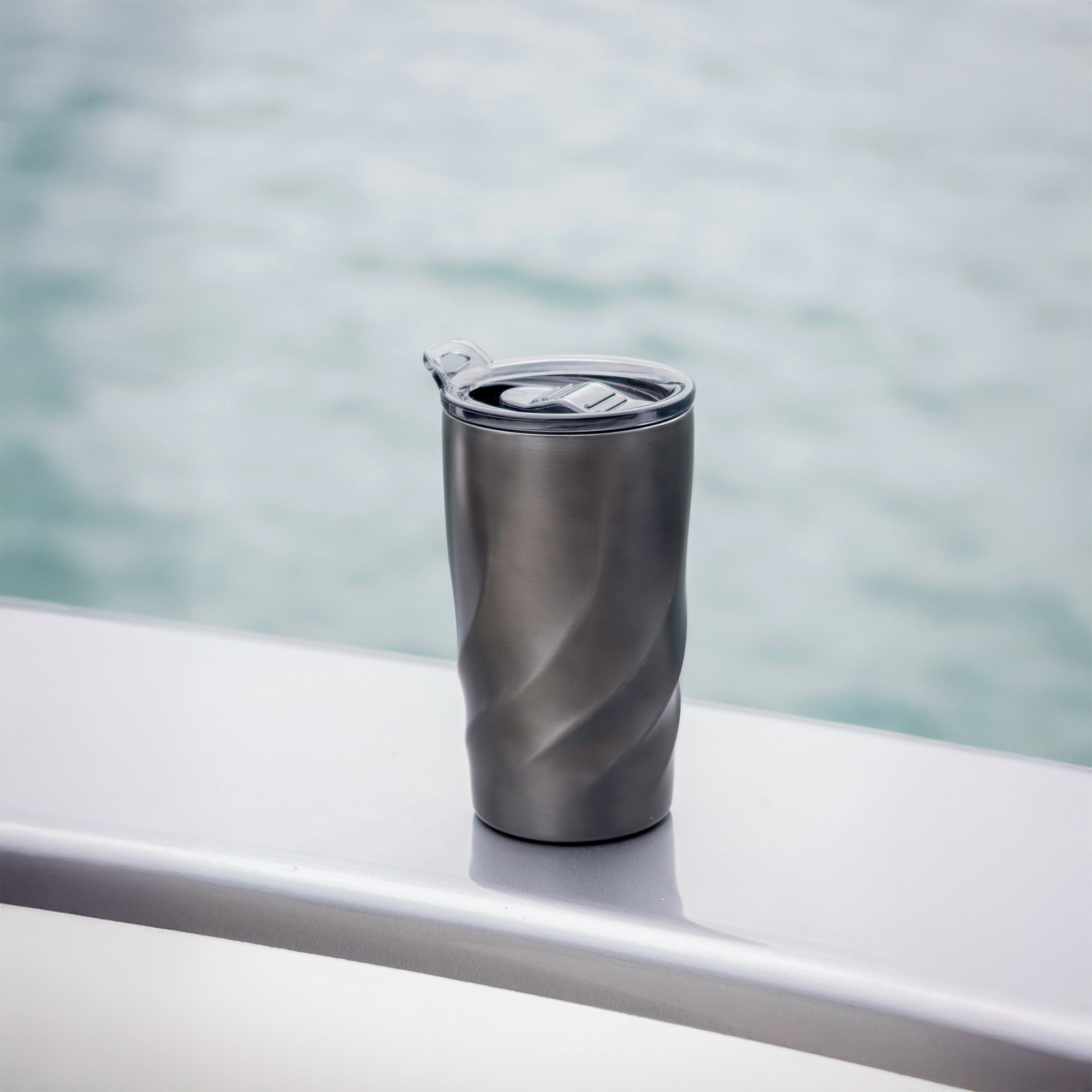 Reisebecher Vortex – 400 ml | Coppertech-Isolierung | Auslaufsicherer Deckel | Hergestellt aus Edelstahl