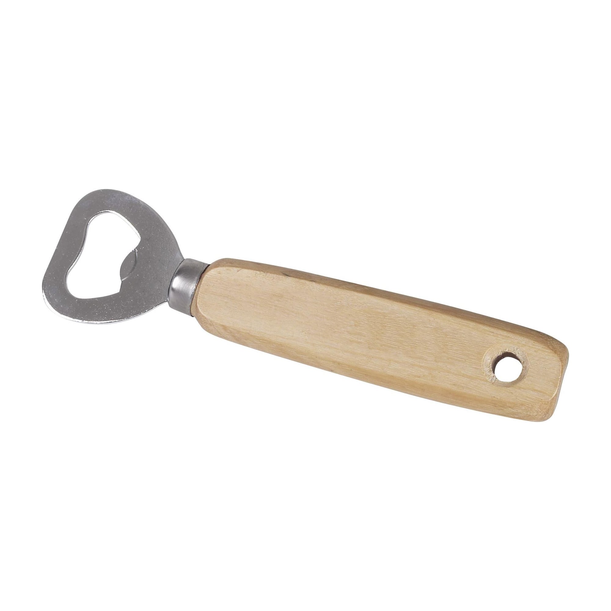 Flesopener Isa - Stevig | Houten handvat | Gravure & Full Colour