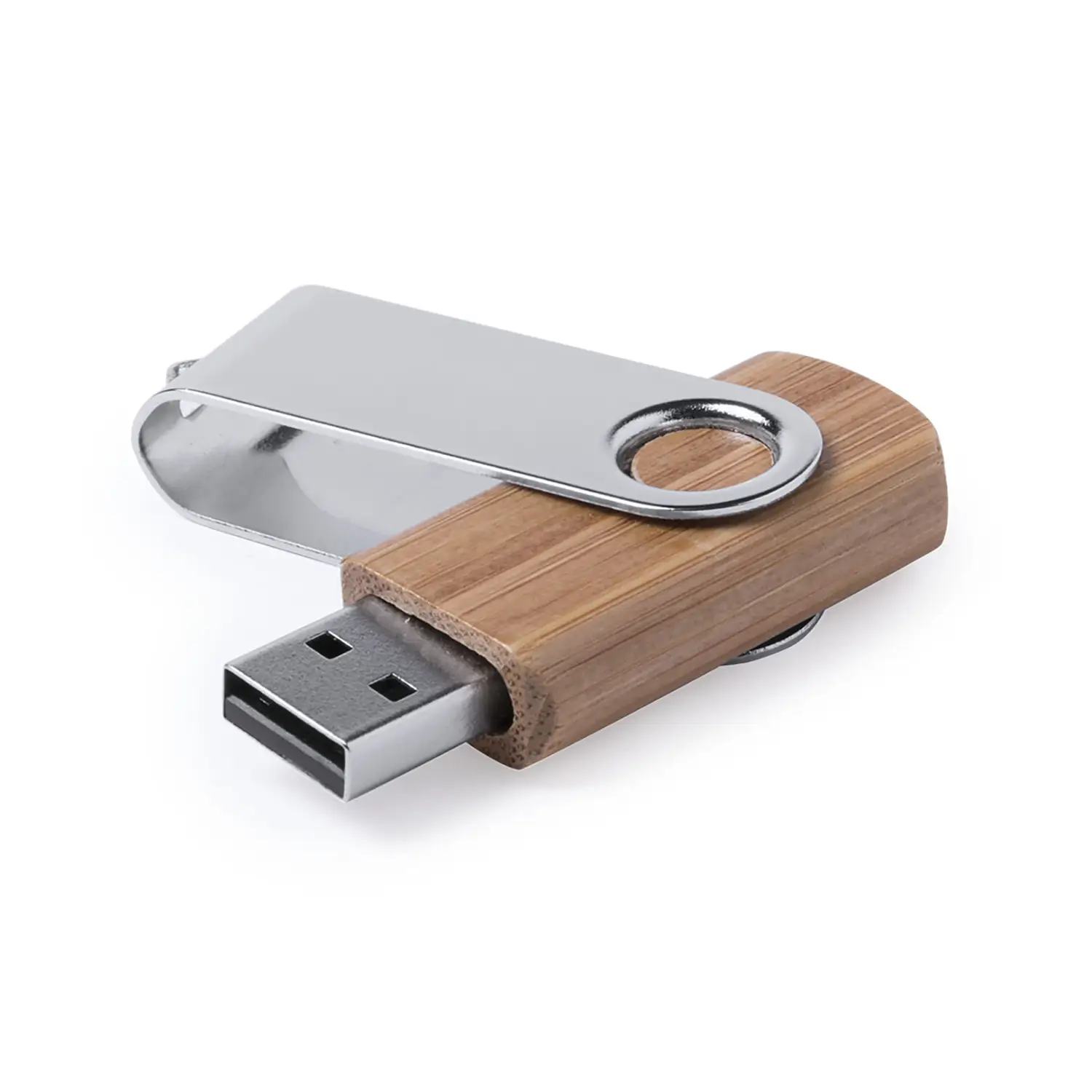 Clé USB 16 Go bambou – Avec capuchon | Naturel | Compact | Écologique