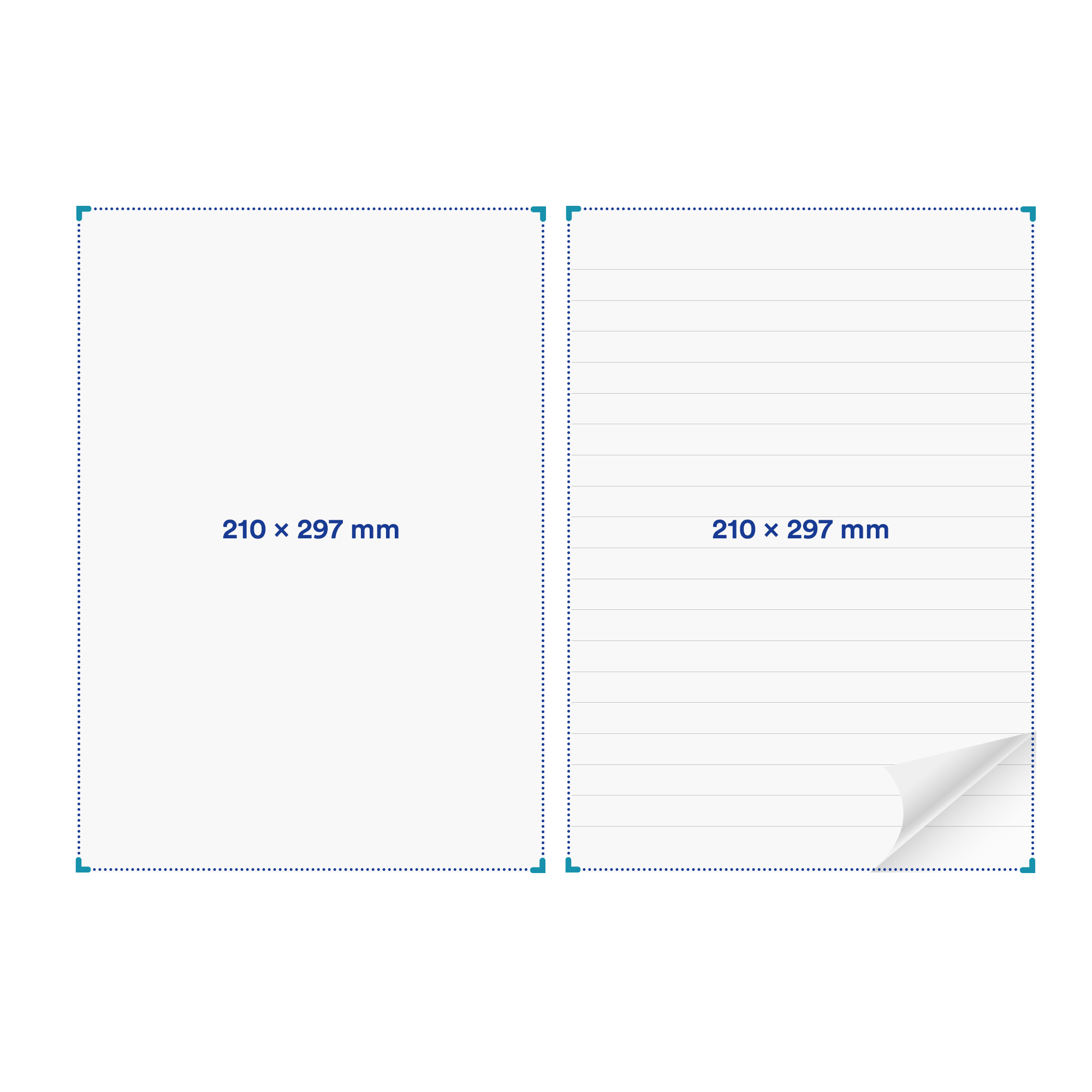 Bloc-notes avec couverture - A4 | 25-100 feuilles | Quadrichromie