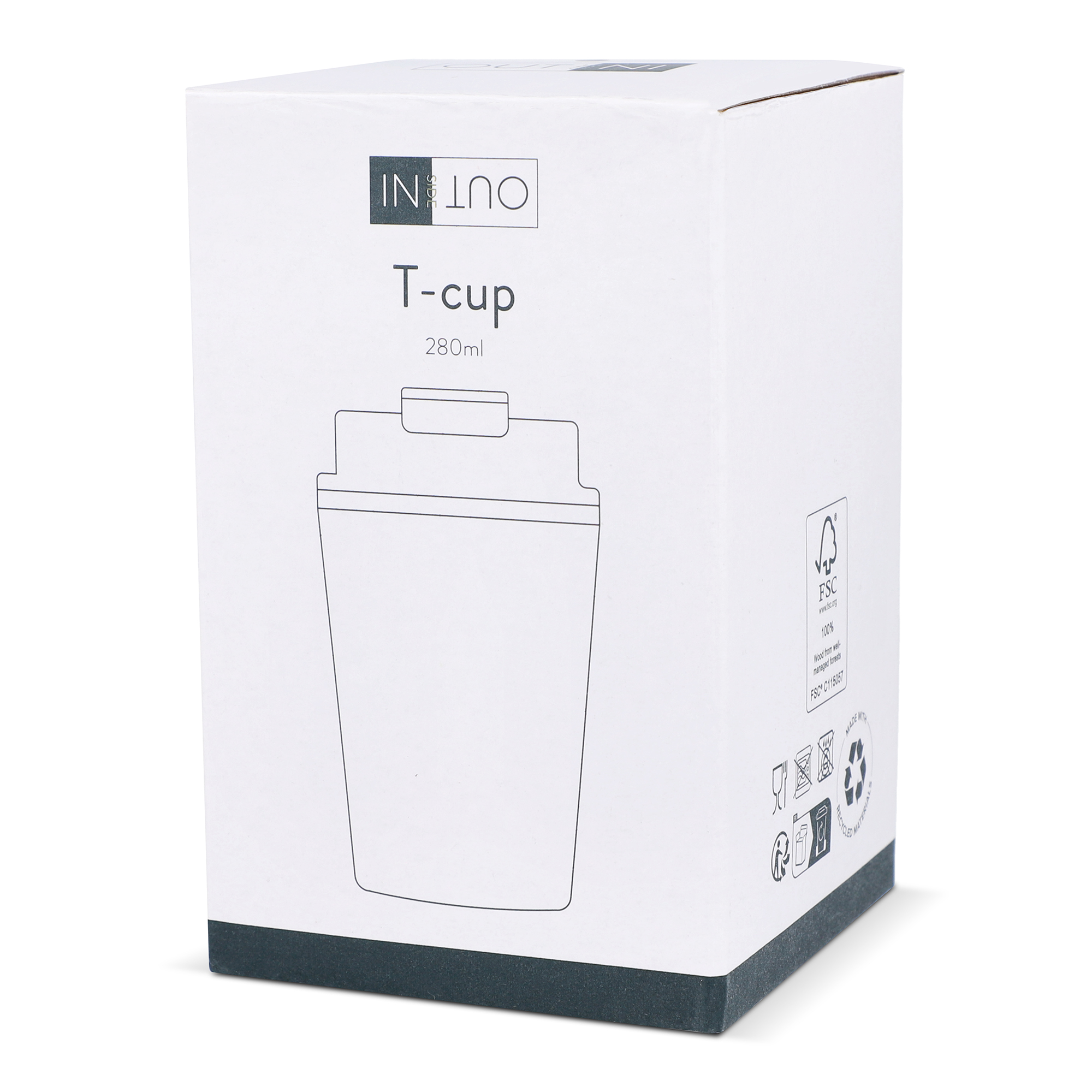 Coffee to go Becher TCup | 280 ml | Recyceltes PP | Vollfarbdruck