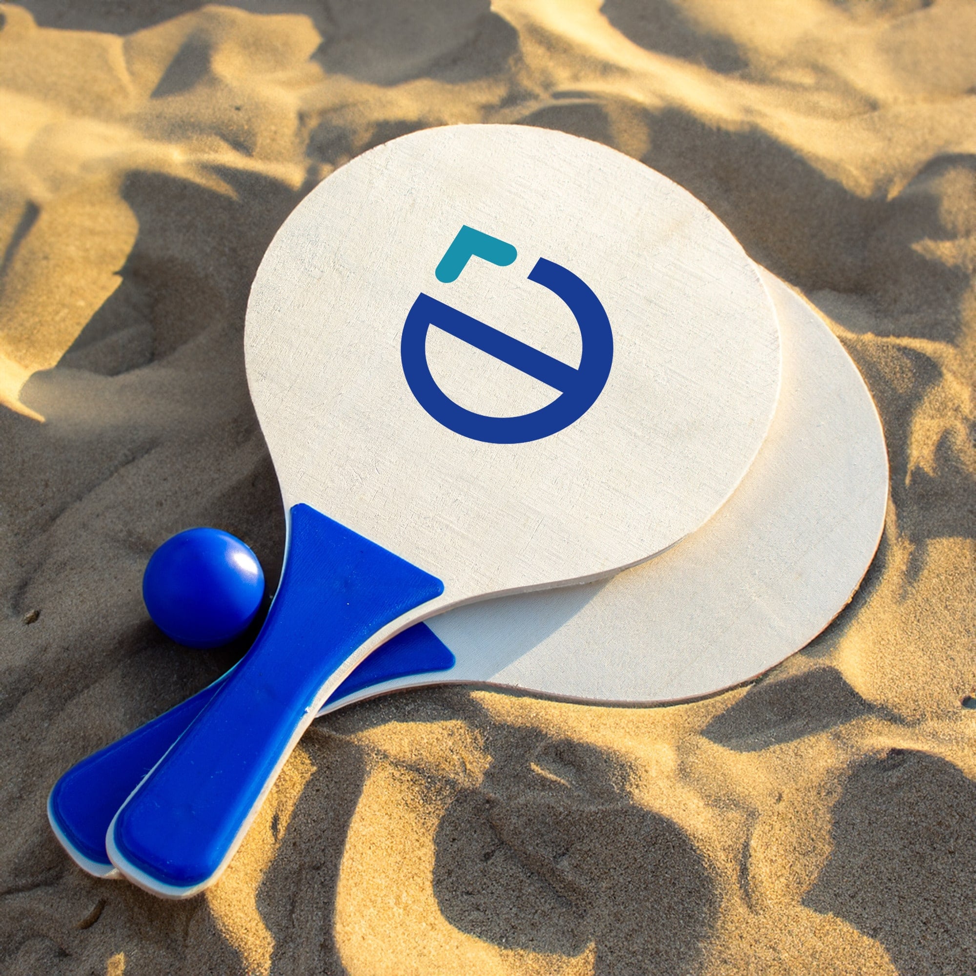Set de tennis de plage | Bois | Coloré | Impression jusqu'à 2 couleurs