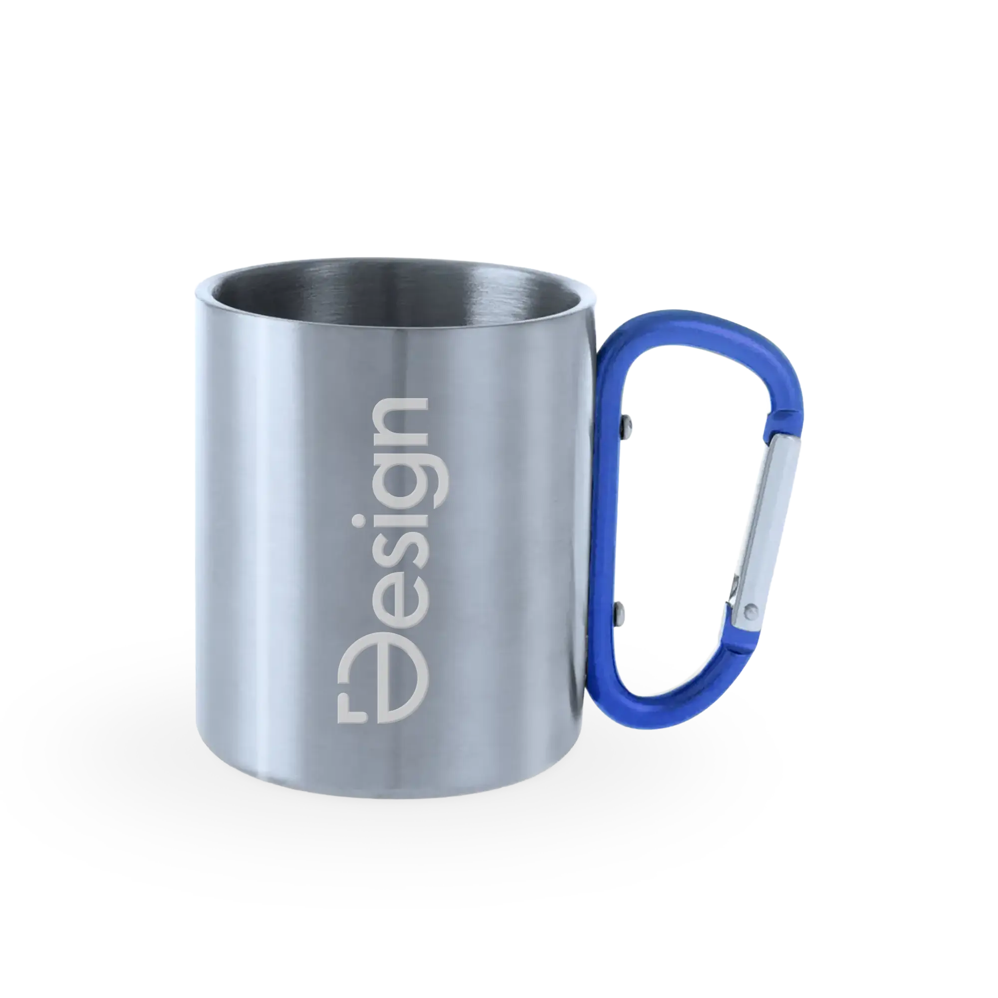 Mug métallisé – 220 ml | Acier inoxydable | Finition brillante | Anse mousqueton