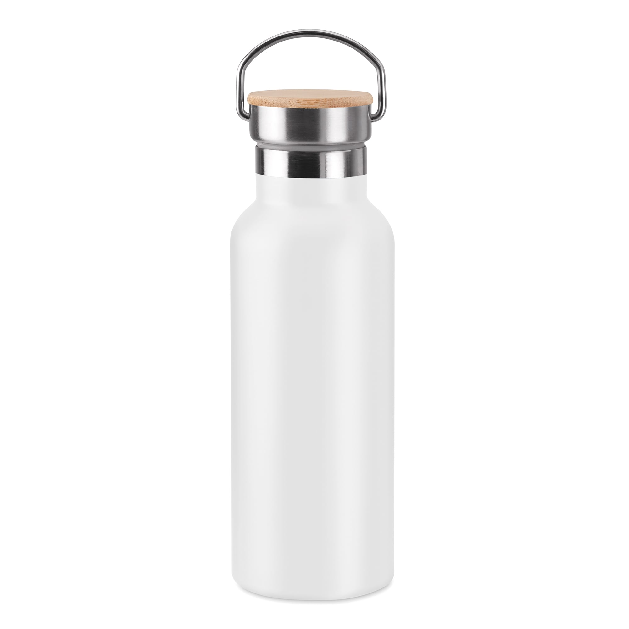 Thermosfles Adel - 500ml | Dubbelwandig | Roestvrij staal & bamboe top