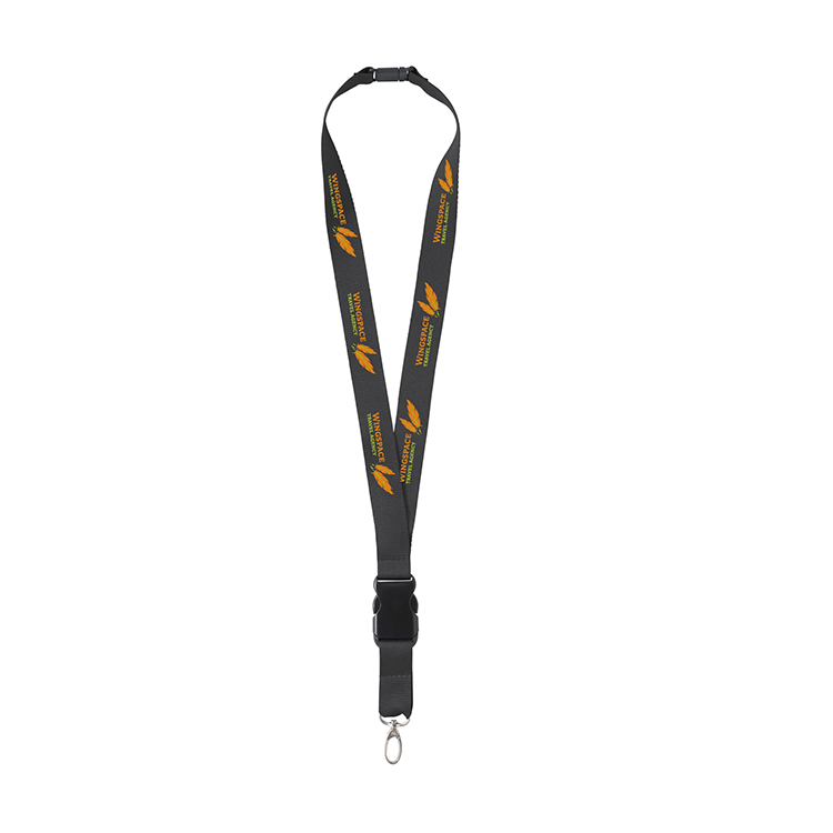Keycord Bas - 24 mm | Met haak, buckle & veiligheidssluiting | Budget