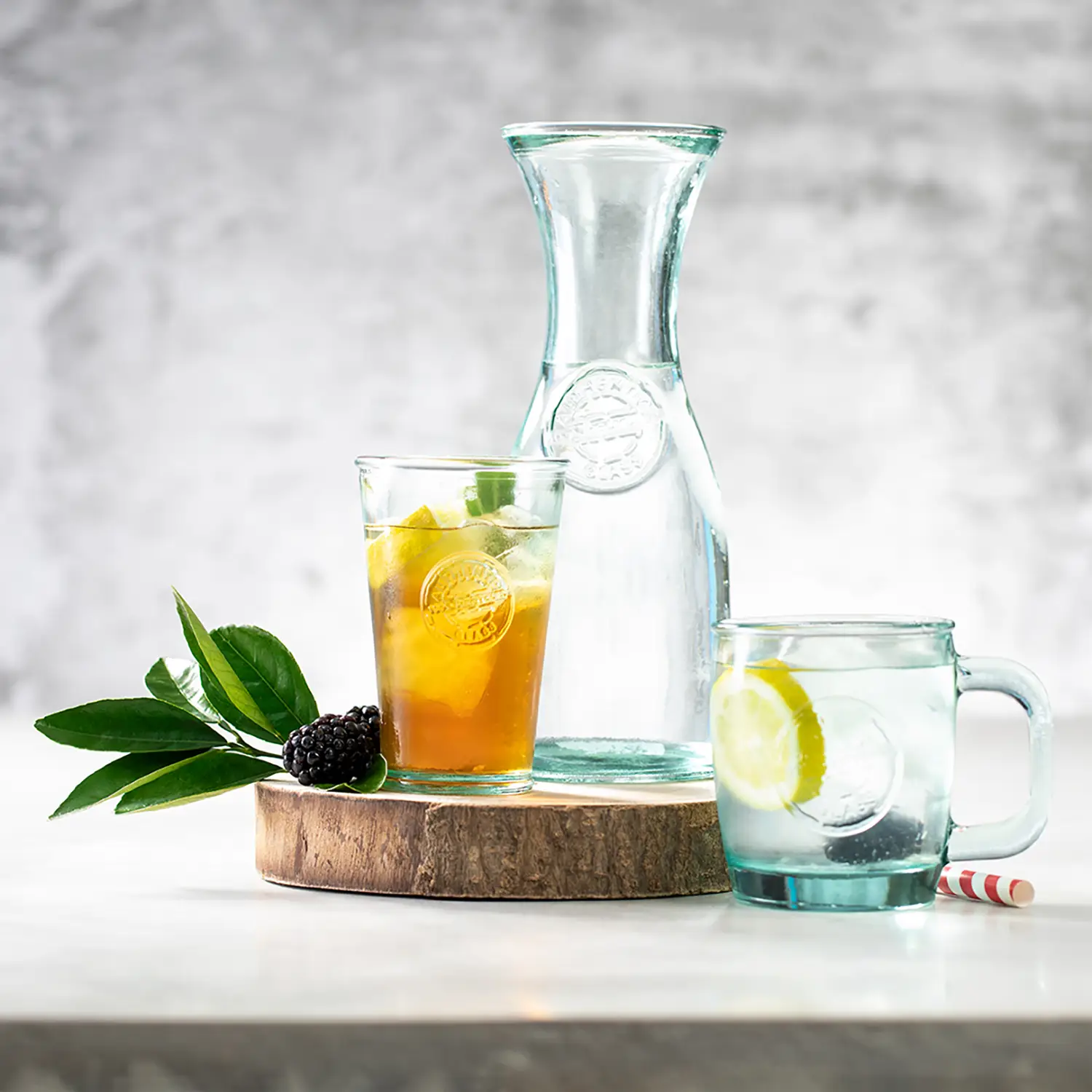 Tazza in vetro riciclato – 400 ml | Aspetto neutro | Riutilizzabile | Sostenibile