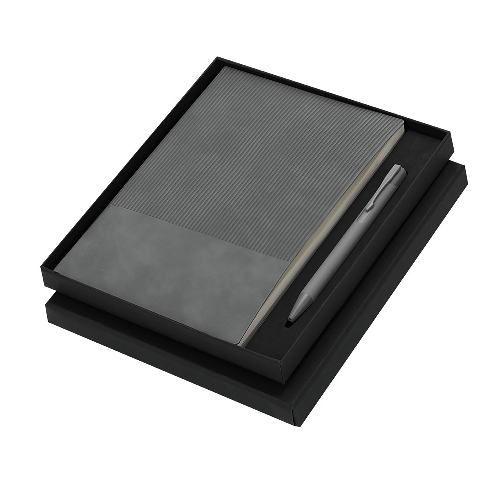 Schrijfset Milan – Gerecycled design | Notitieboek & pen | PU en aluminium