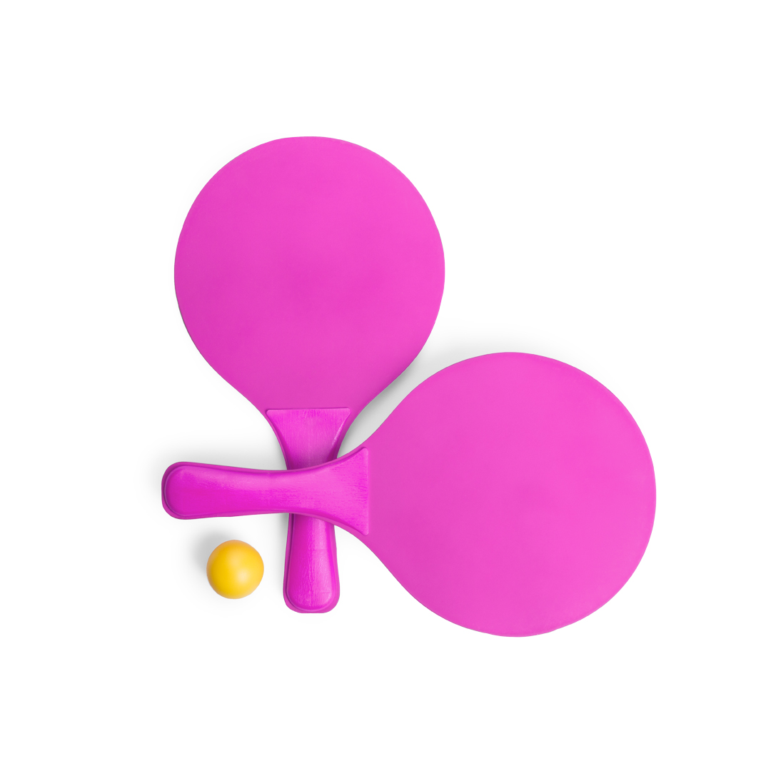 Ensemble de tennis de plage coloré | Bois et plastique | Impression 1 couleur