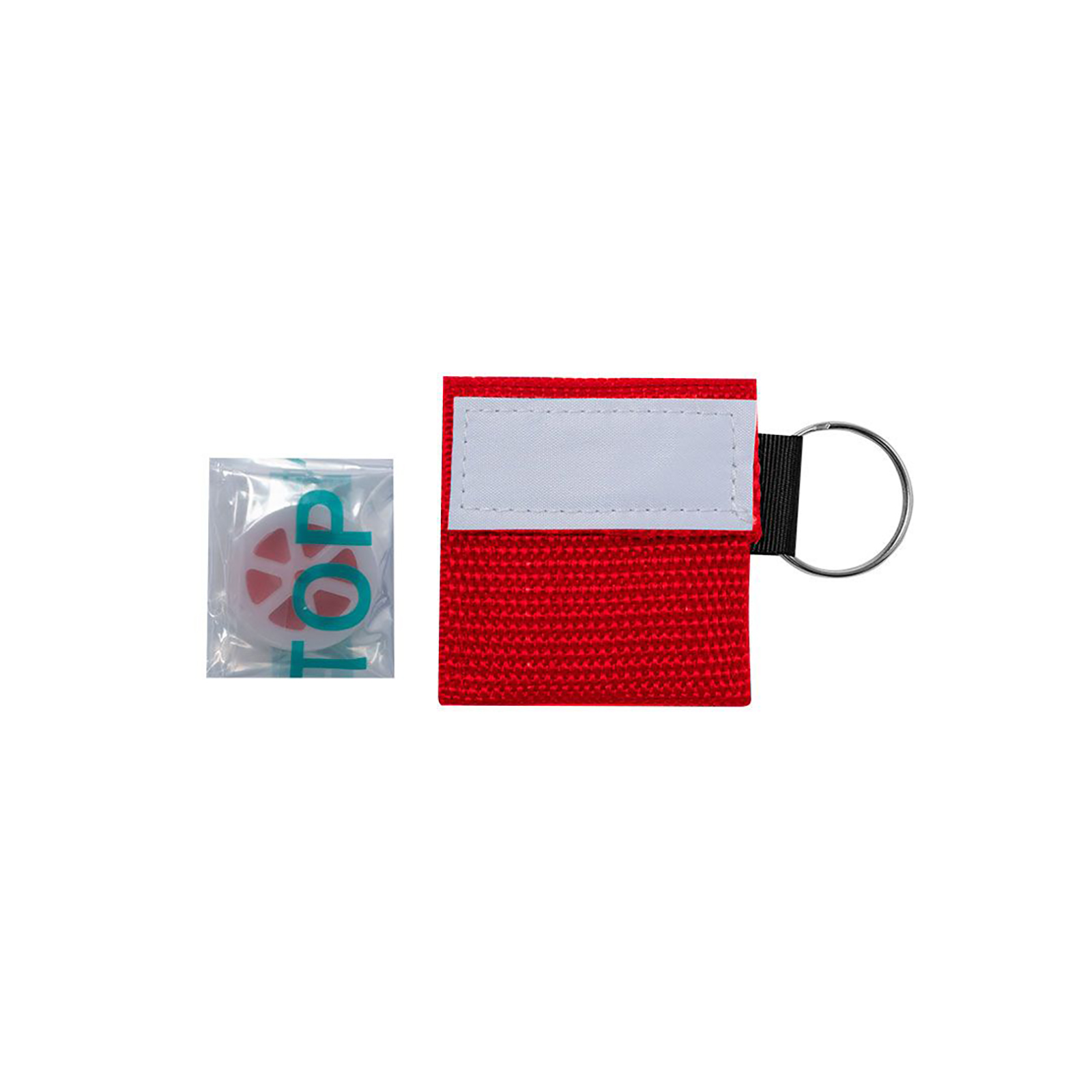 Portachiavi maschera – Plastica riciclata RCP | Con gettone carrello | Design compatto | Anello in metallo