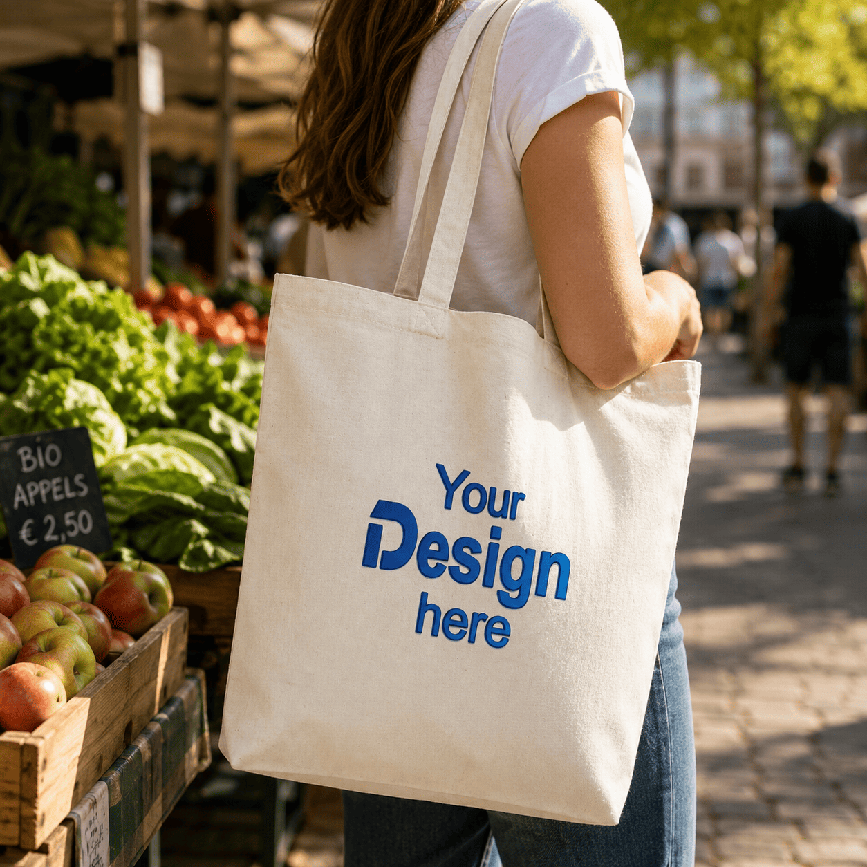 Baumwolltasche mit Reliefdruck – Recycelt | 250 g/m² | Hochdichte Siebdruck
