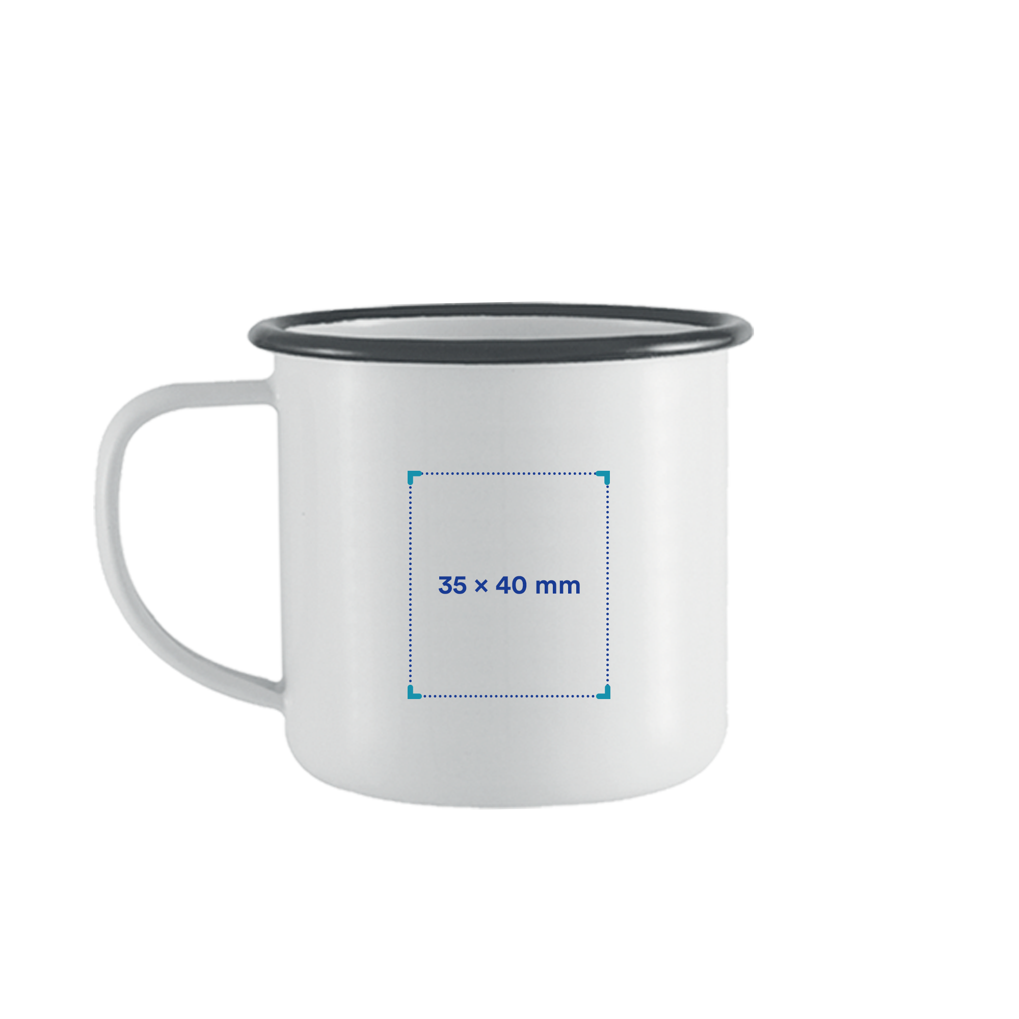 Emaille mok Sonja - 350 ml | Gekleurd | Budget - Vintage design | Tot 4 kleuren bedrukken