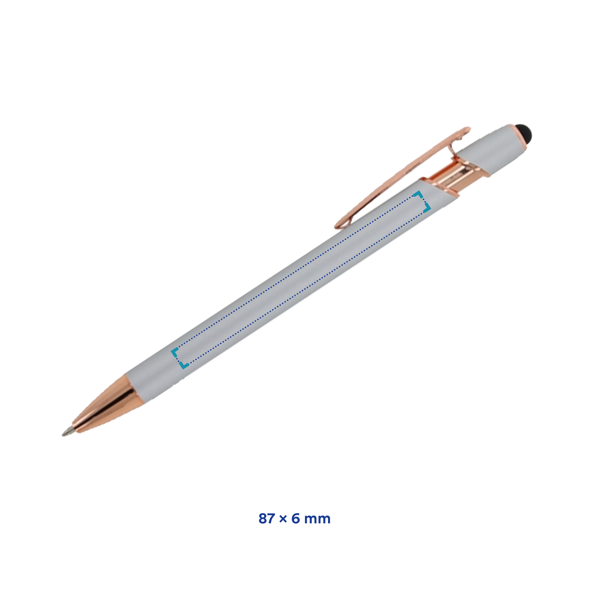 Stylo à bille de luxe | Métal | Encre bleue | Avec fonction tactile