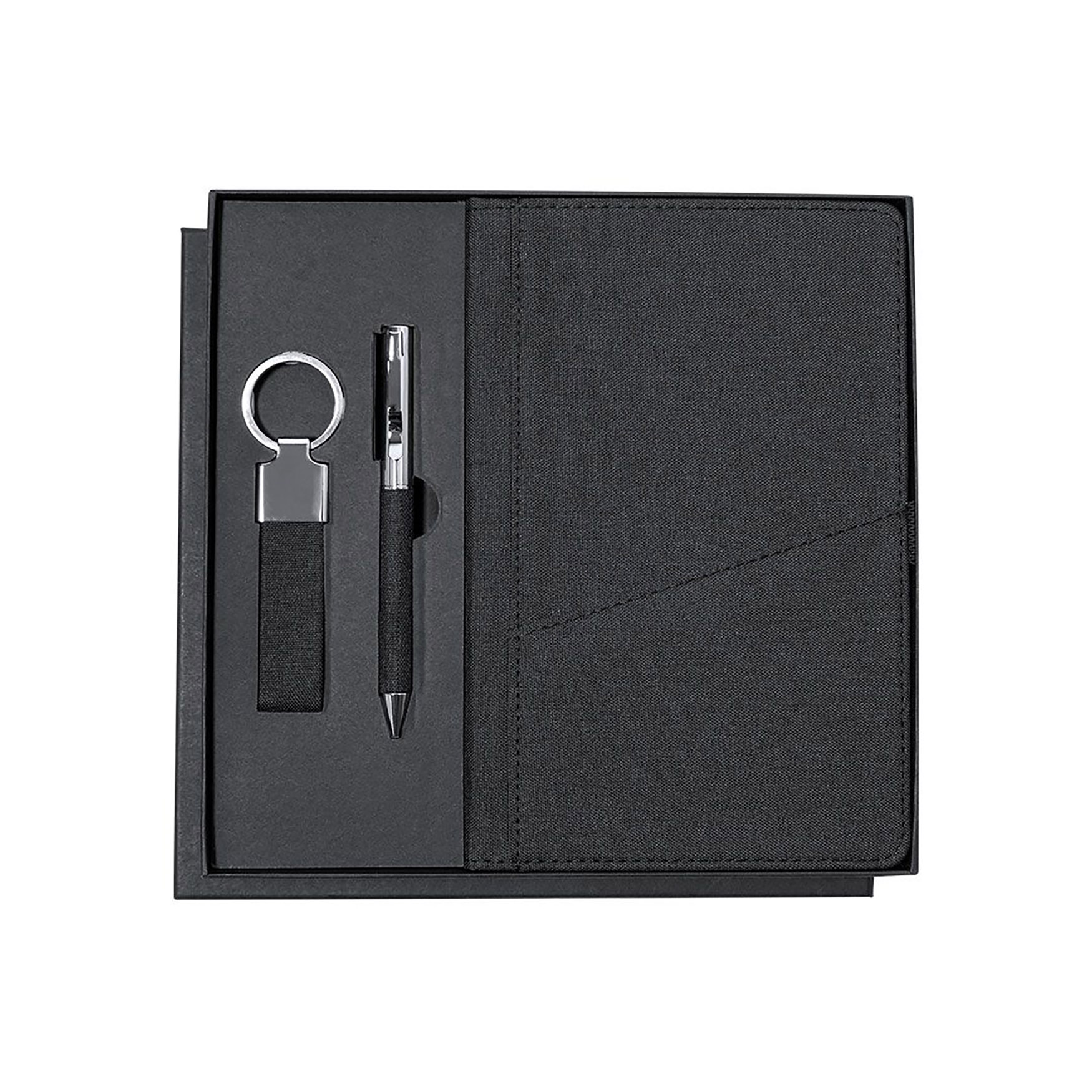 Notitieboek set Lucas - RPET materiaal | 80 vellen | Inclusief pen en sleutelhanger