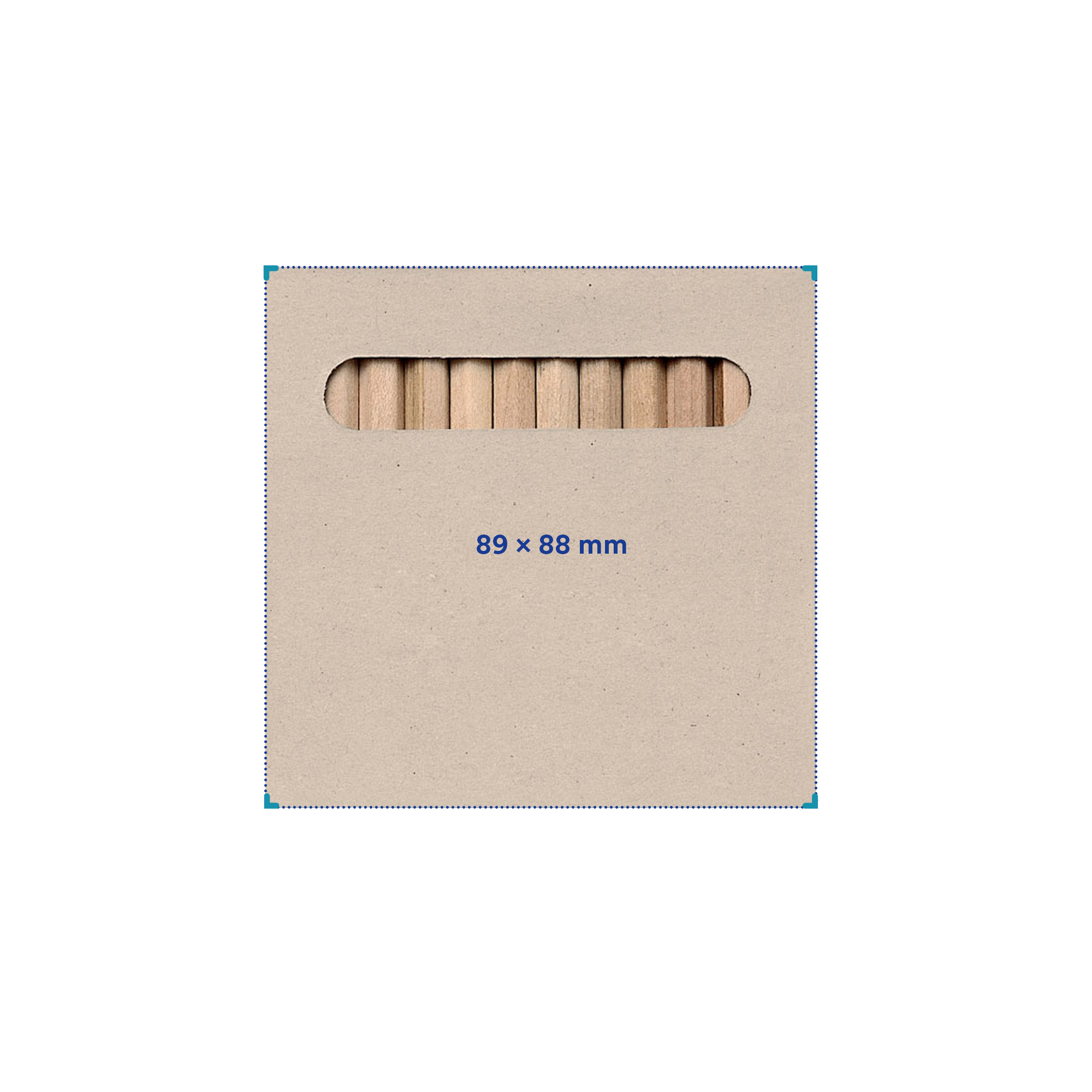 Set de crayons | Bois | 12 pièces | Dans une boîte en carton