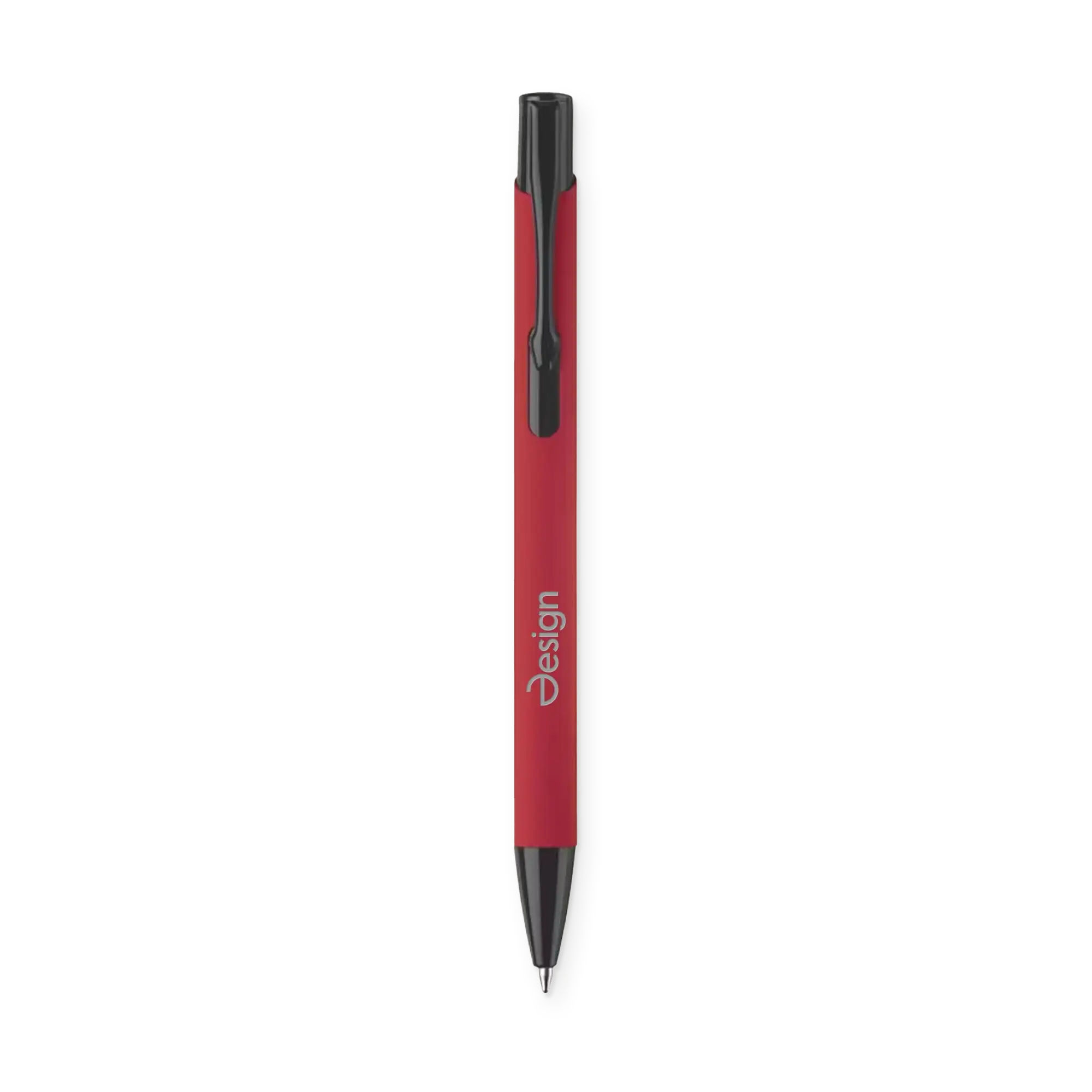 Stylo bille en métal caoutchouté – Toucher doux | Finition mate | Écriture bleue
