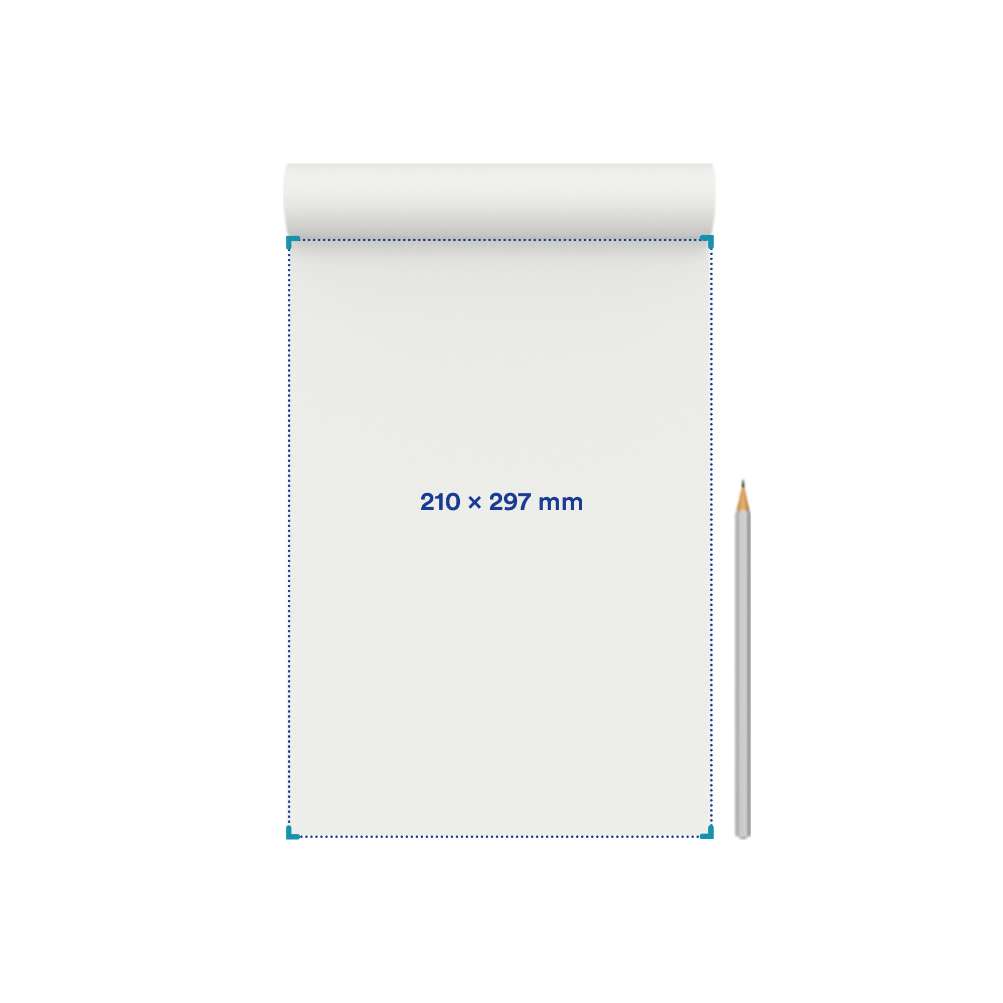 Bloc-notes - A4 | 25-100 feuilles blanches | Quadrichromie