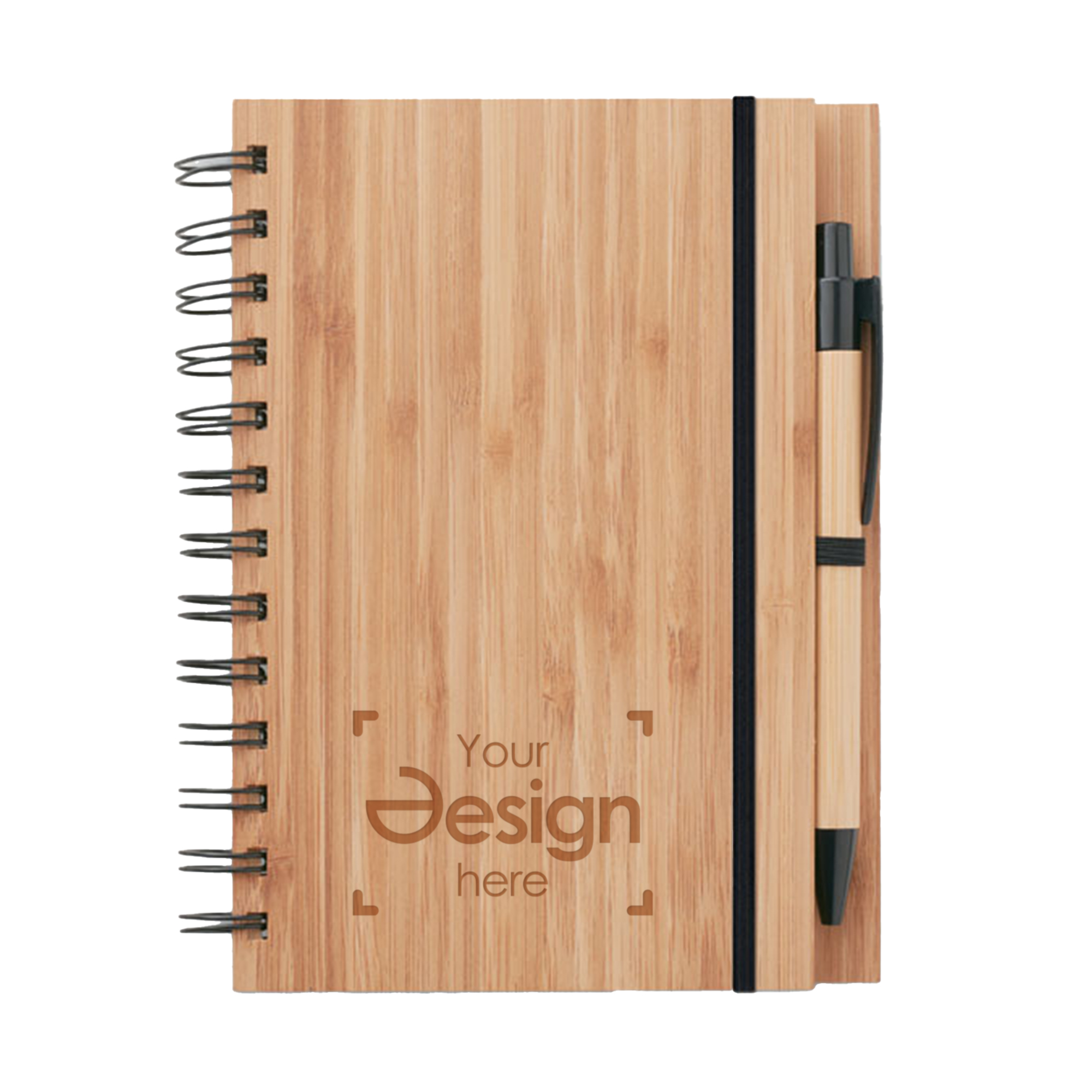 Cahier à anneaux | Bambou | A5 | Avec stylo
