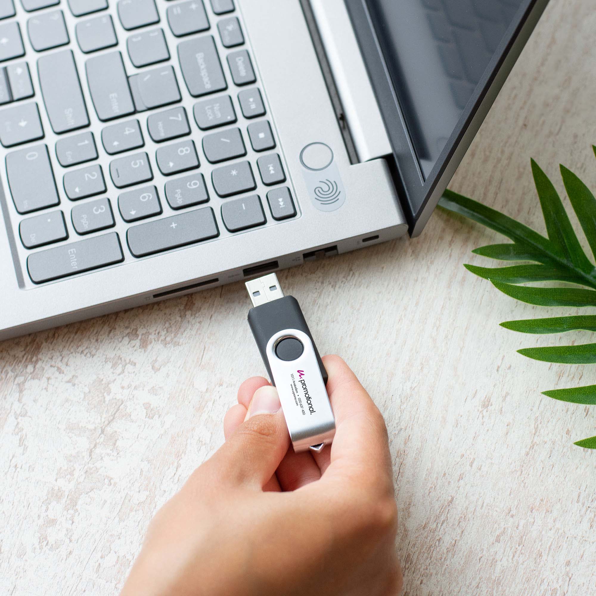 USB-stick Techmate | 4-32 GB | Tot twee kleuren bedrukking