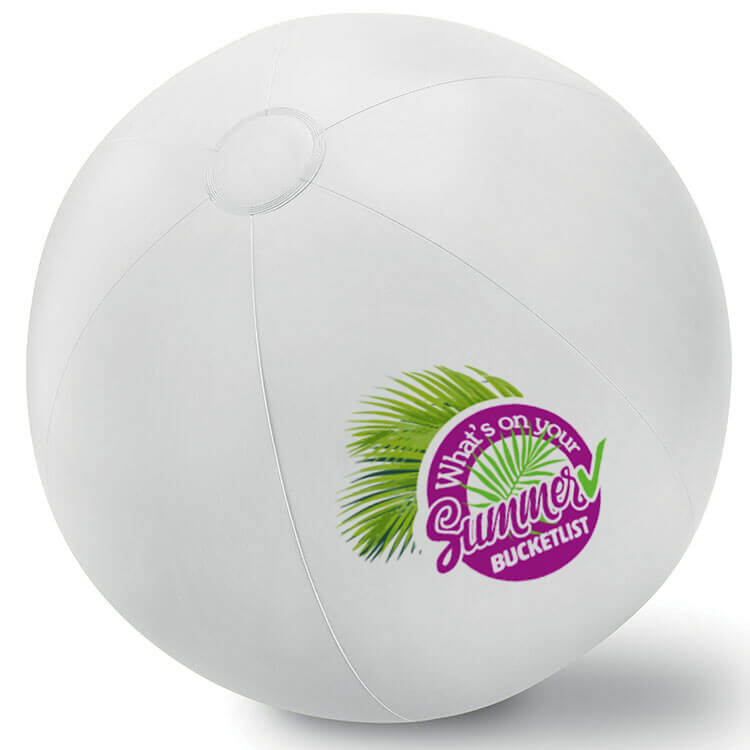 Ballon de plage | ⌀ 40 cm | Blanc | 2 panneaux imprimés