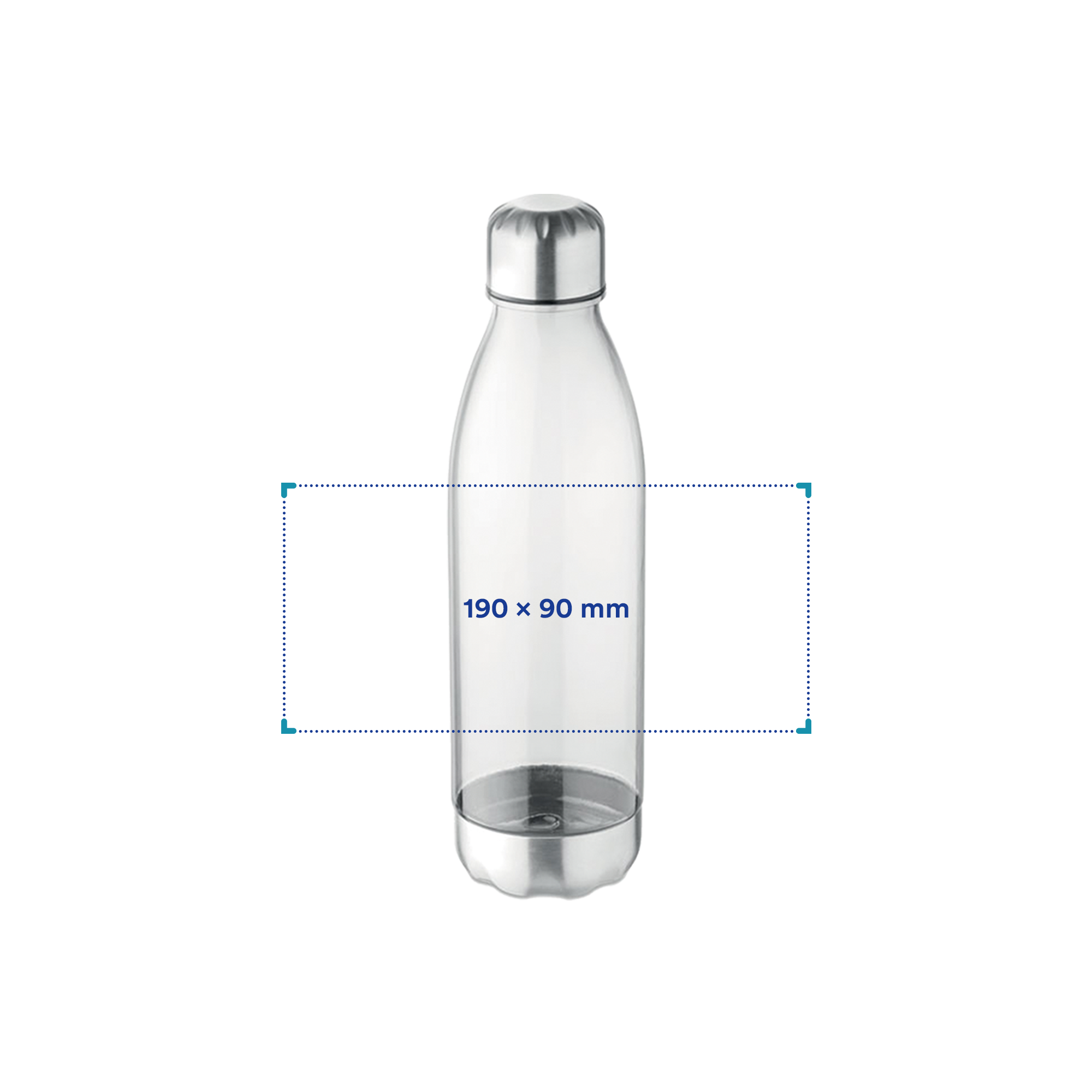 Waterfles Aspen - 600 ml | Verschillende kleuren | 1 kleur bedrukking