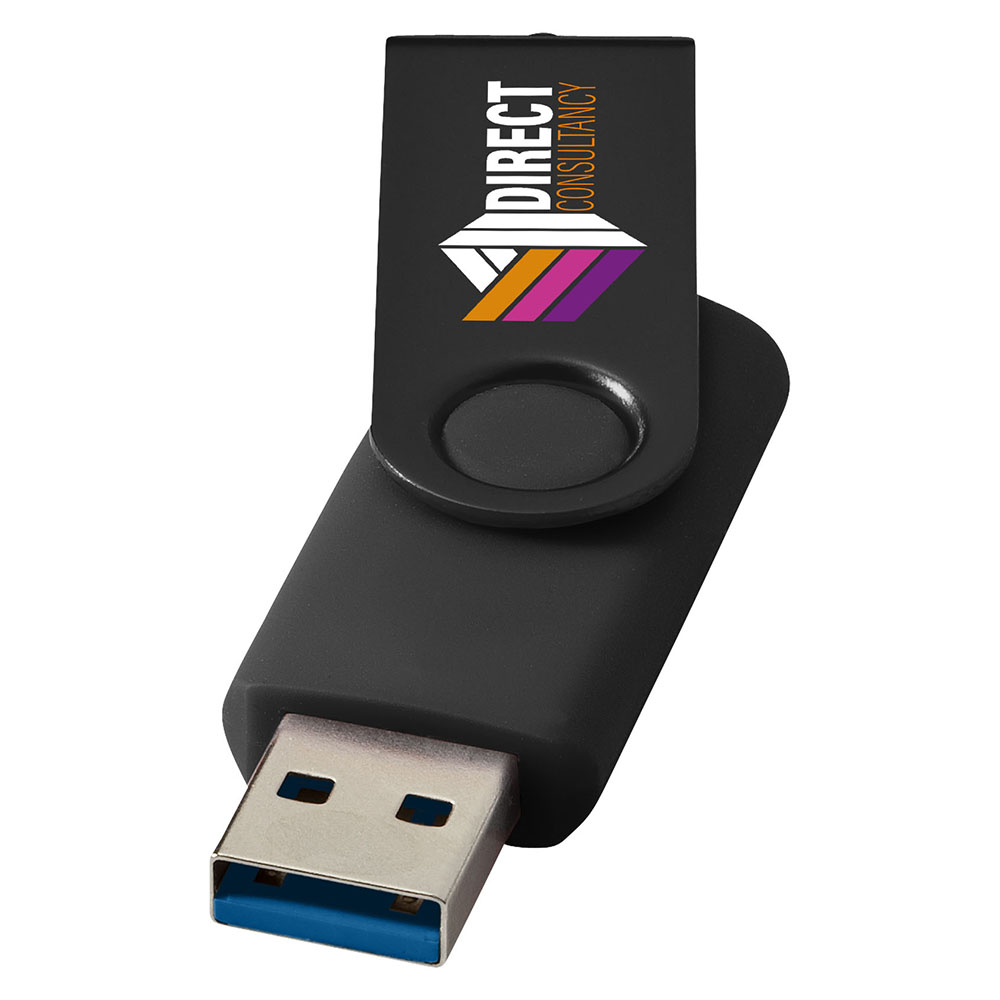 USB-Stick – 3.0 | Metallgehäuse | Drehbares Design | Schlüsselringöse | Kompakt