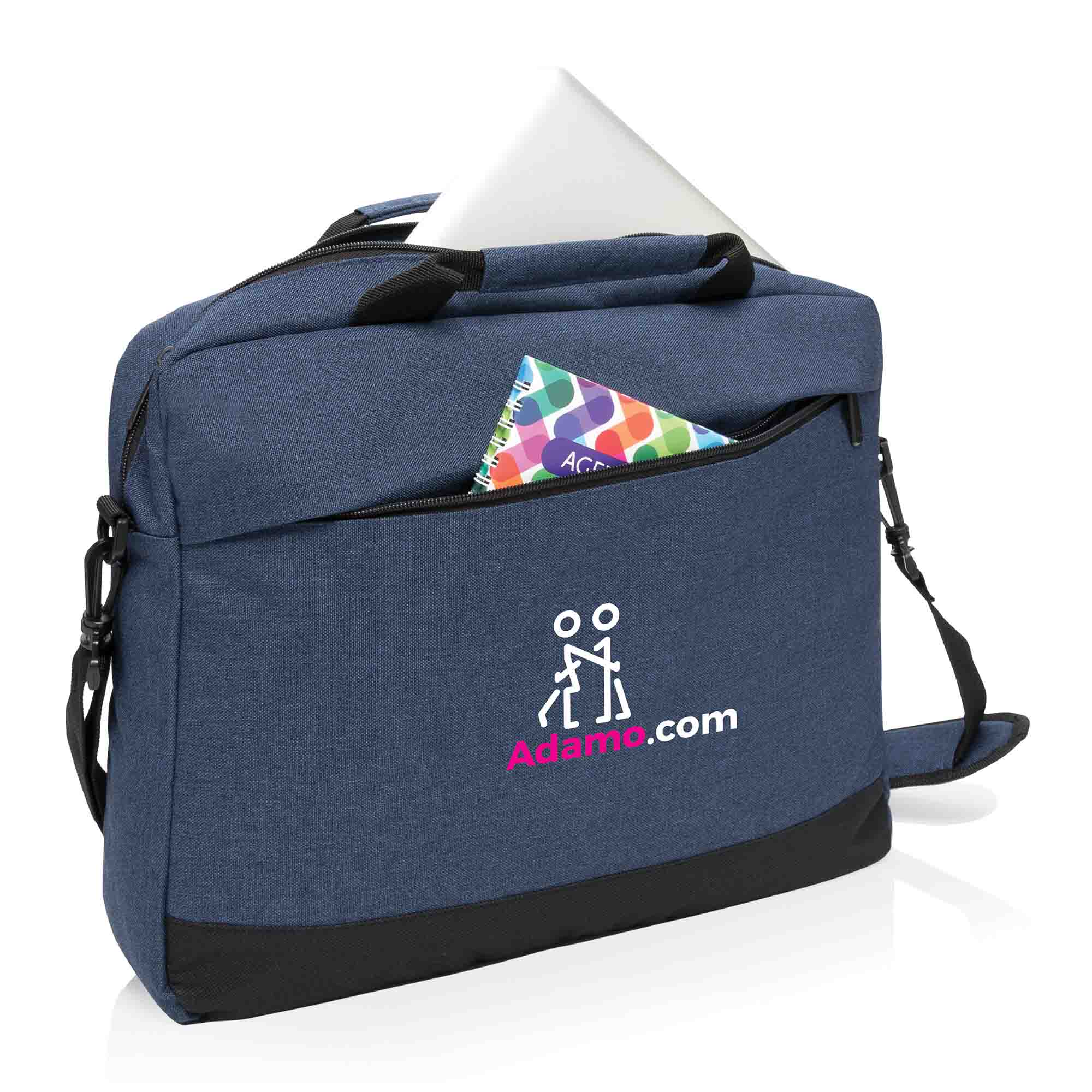 Laptoptasche - 15,6" | Schräge Reißverschluss | Polyester | Bis zu 4 Farben bedruckung