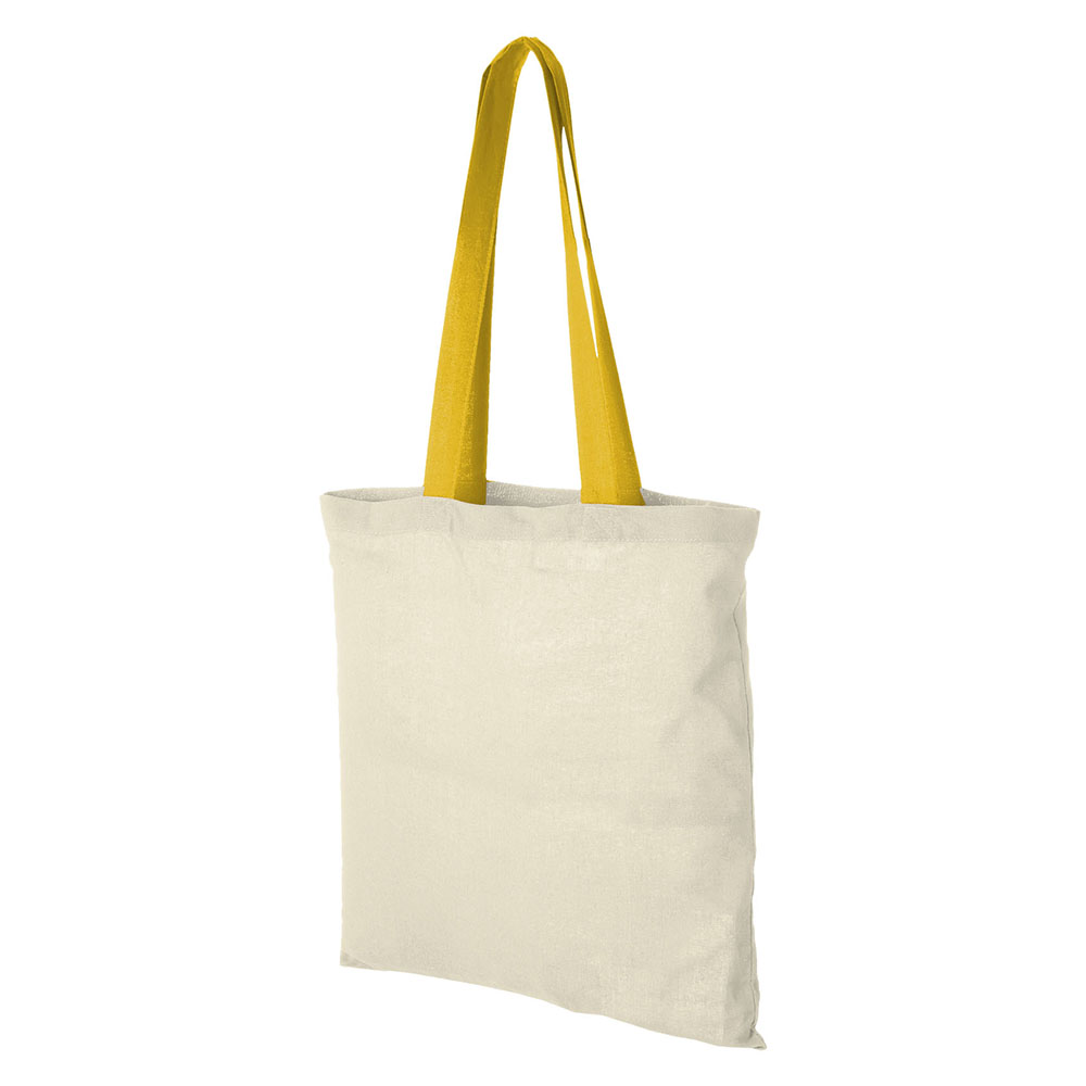 Shopper – Cotone 100 g/m² | 7L | Manici colorati | Certificato OEKO-Tex