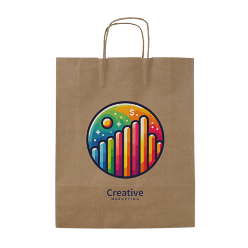 Sac en papier Olly – A4 | 90 g/m² | Quadrichromie | Certifié FSC