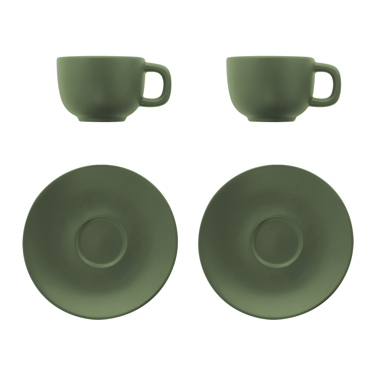 Set de tasses à cappuccino – Céramique de haute qualité | Finition mate | Lot de 2