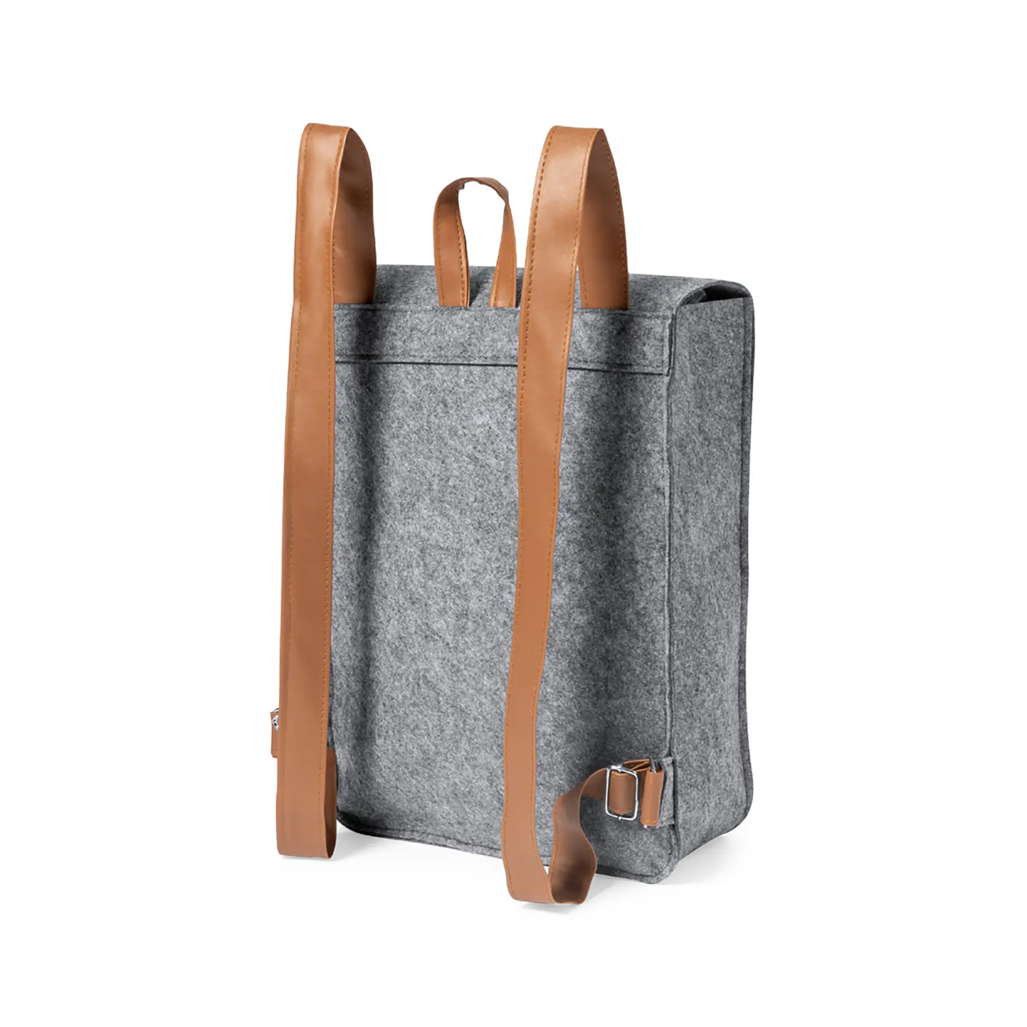 Rucksack aus RPET-Filz – PU-Riemen | Schnallenverschluss | Nature line | Recycelt