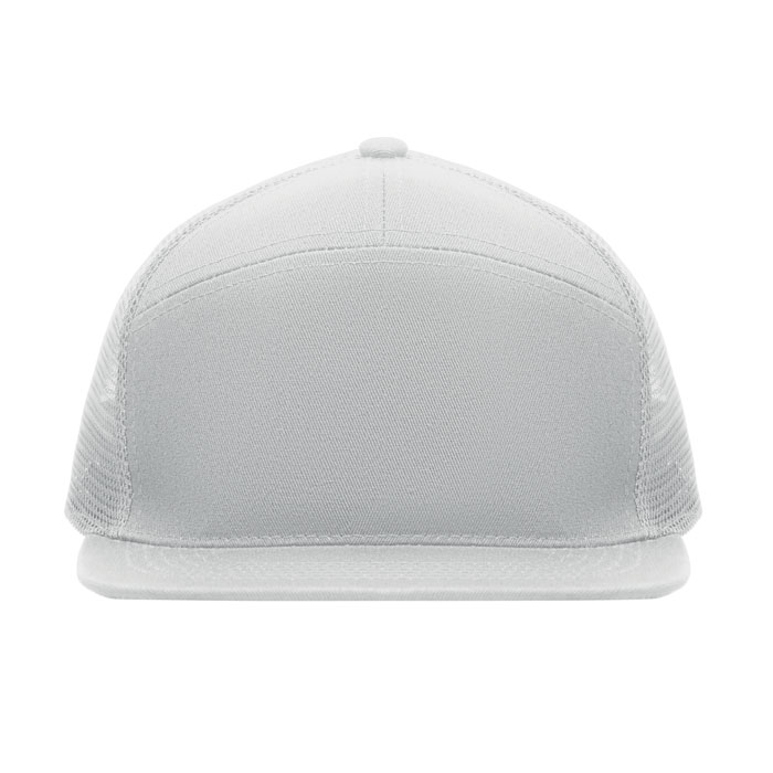 Casquette – Sergé de coton & mesh | 7 panneaux | Visière plate | Fermeture snapback