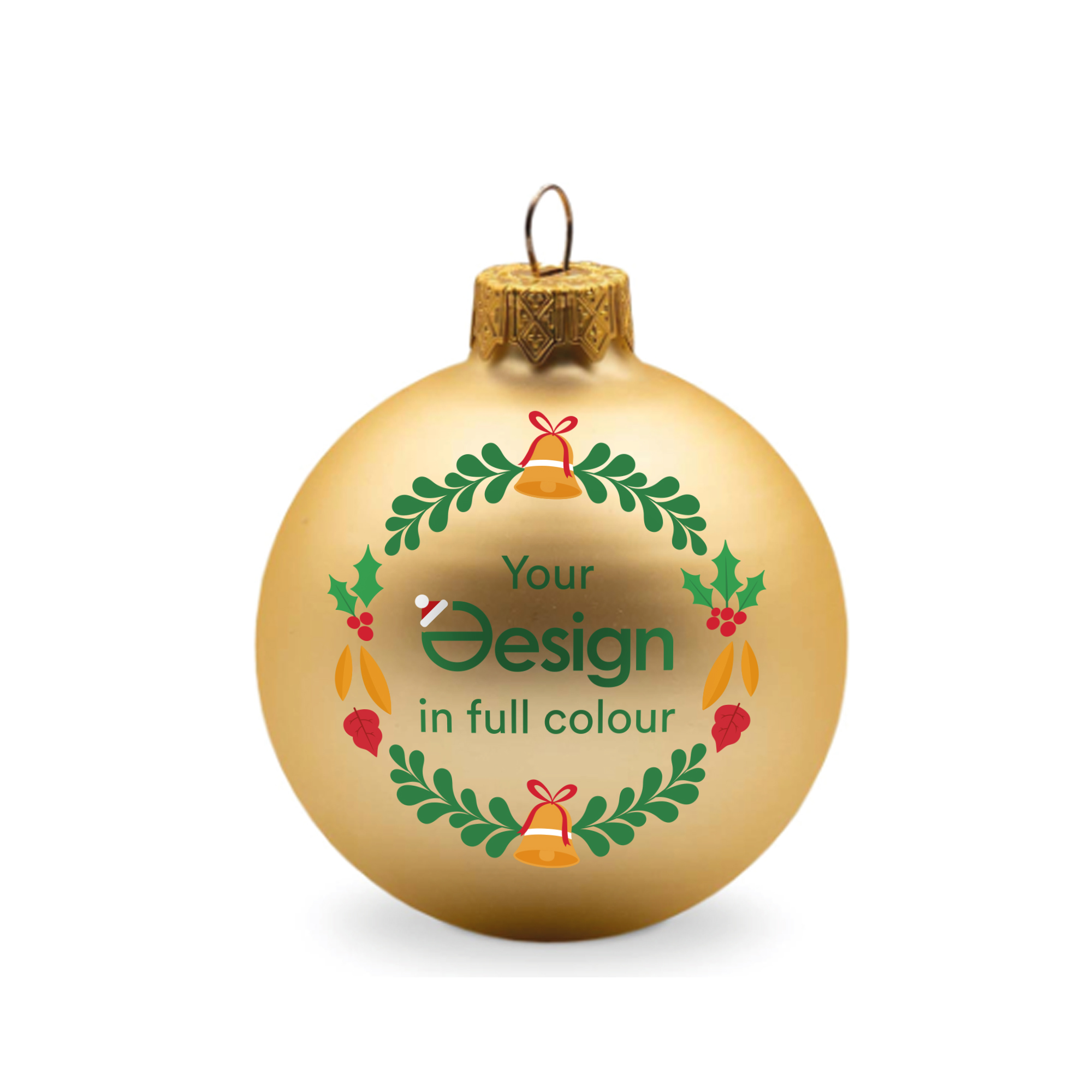 Boule de Noël – 66 mm | Finition mate | Attache dorée | Impression quadrichromie