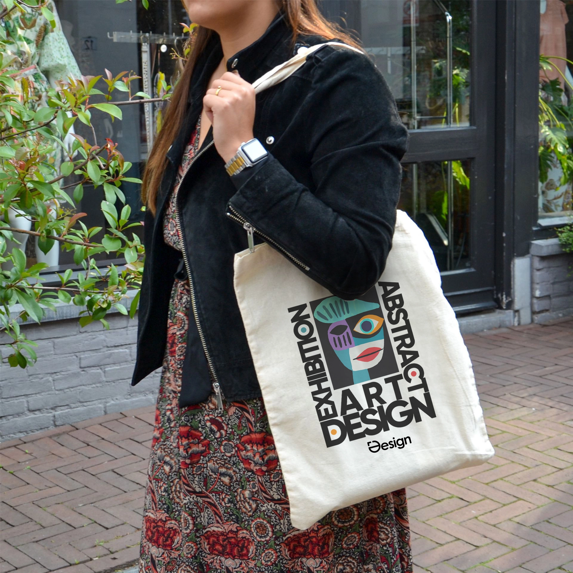 Sac en coton - Recyclé | Beige | 140 gr/m2 | Quadrichromie
