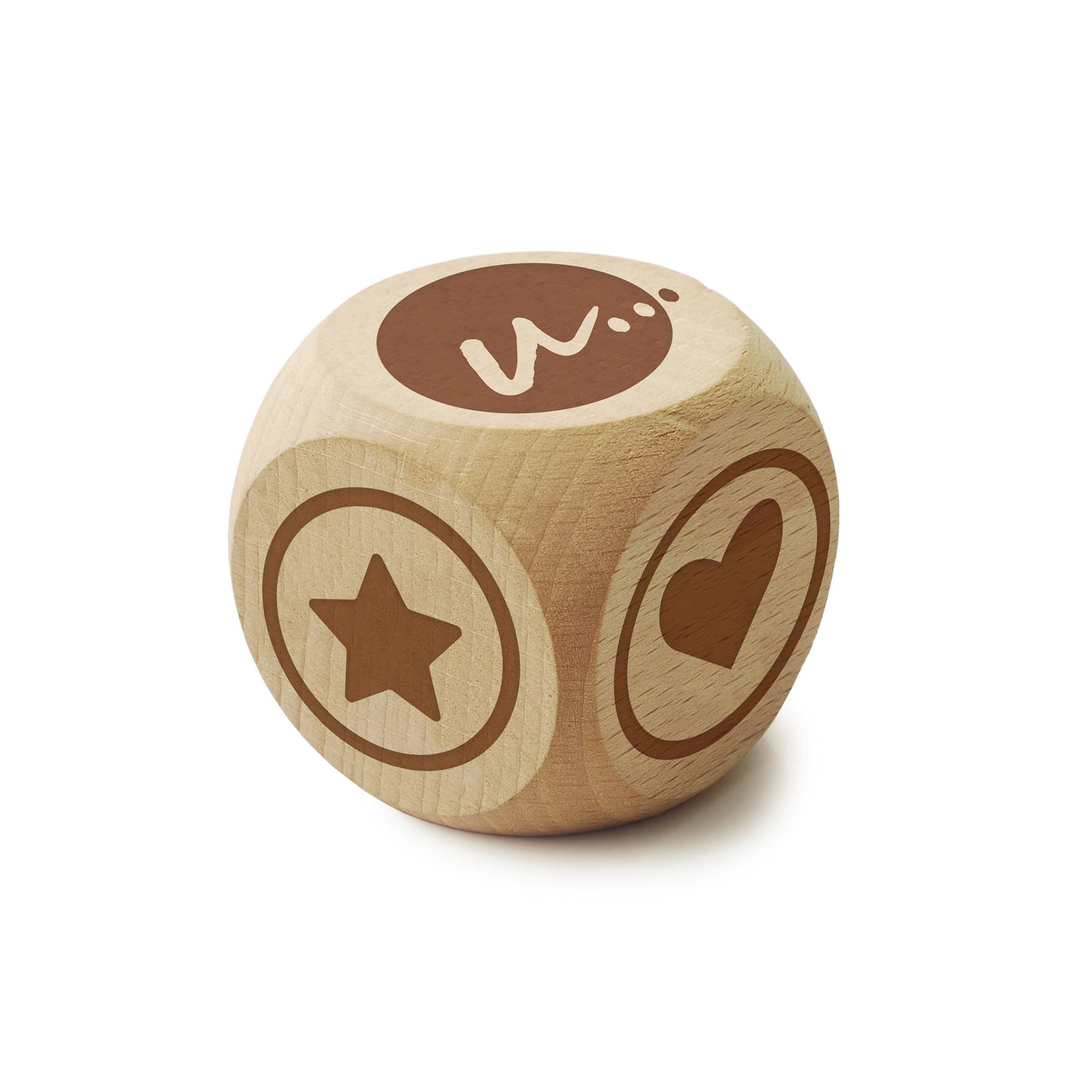 Dé - 16 mm | Bois | Design sur toutes les faces