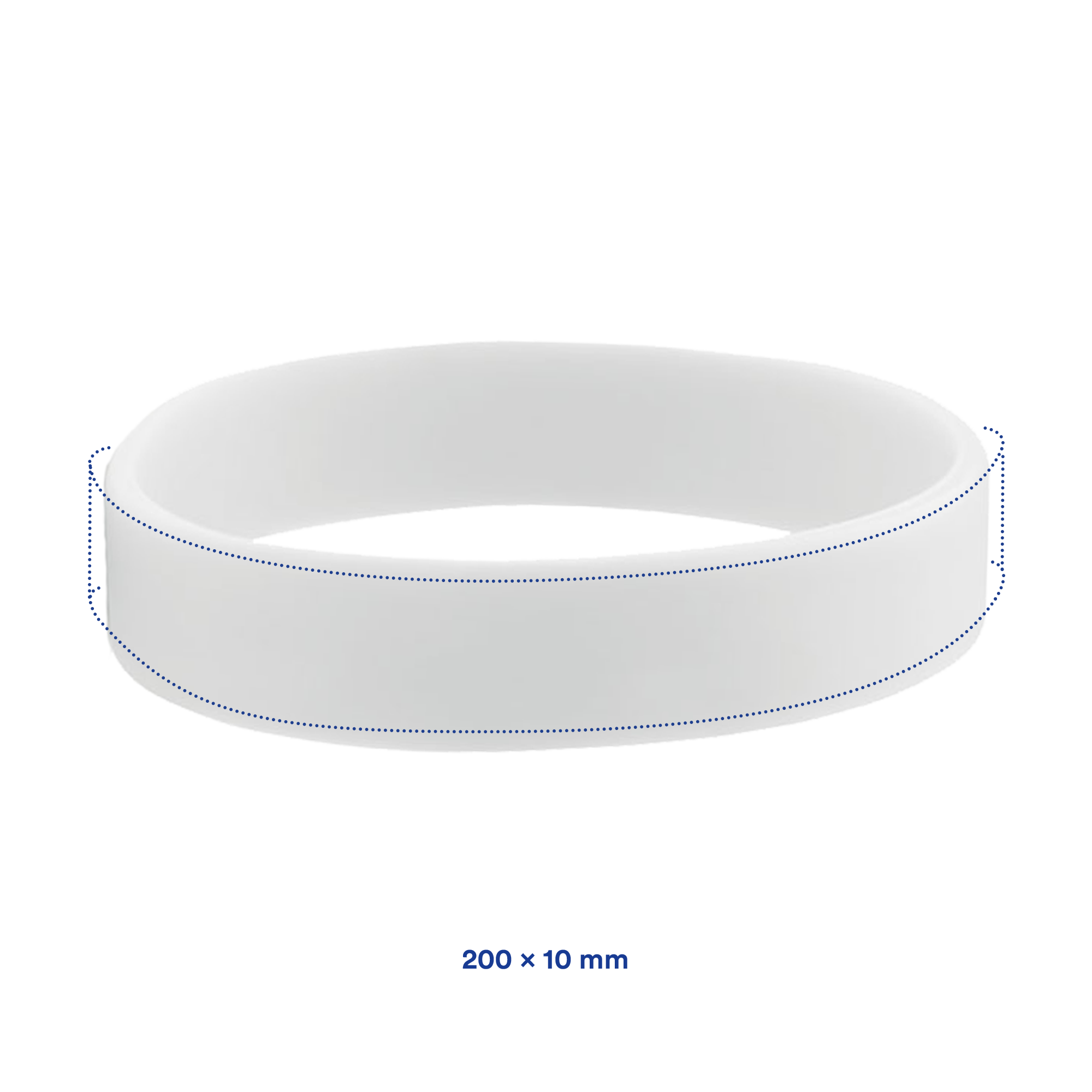Polsbandje Bob - Silicoon | 1 kleur bedrukking | 200 x 12 mm | Diverse kleuren