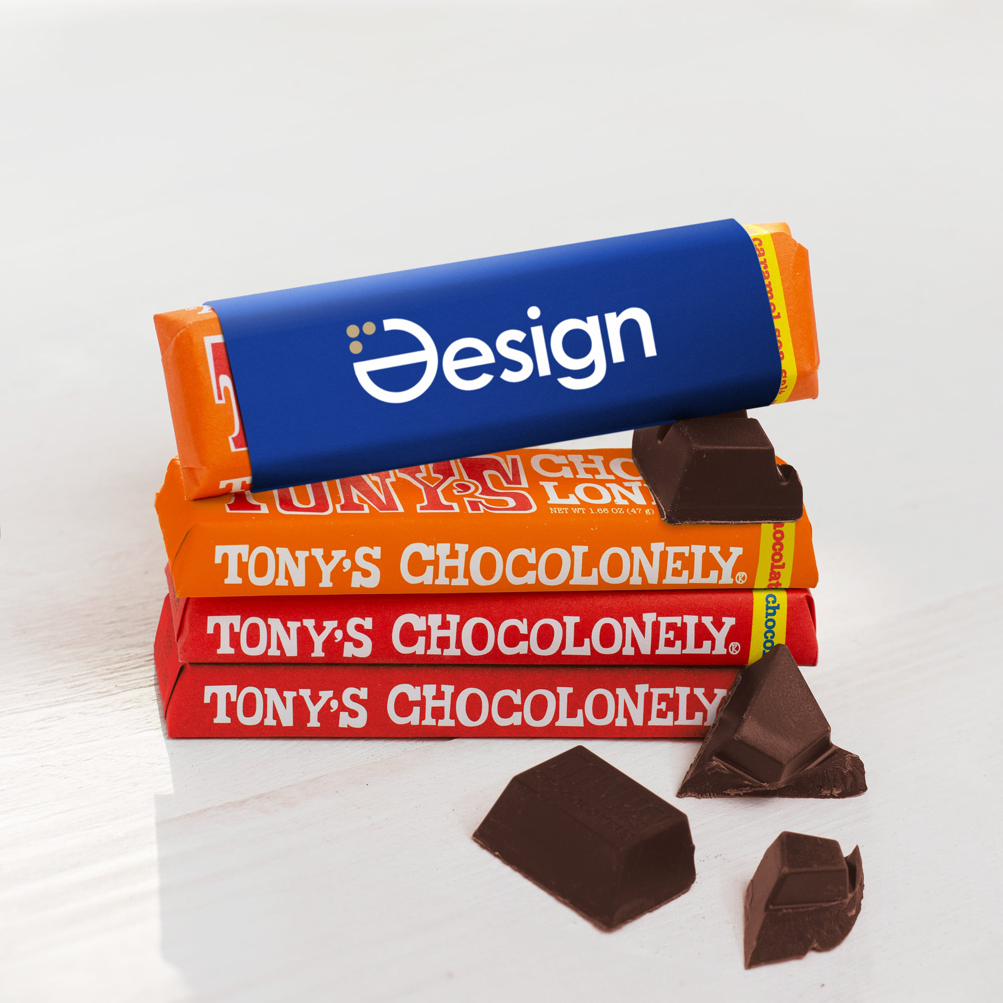 Tony Chocolonely - Carta in crescita | 50 grammi | Manica all-over