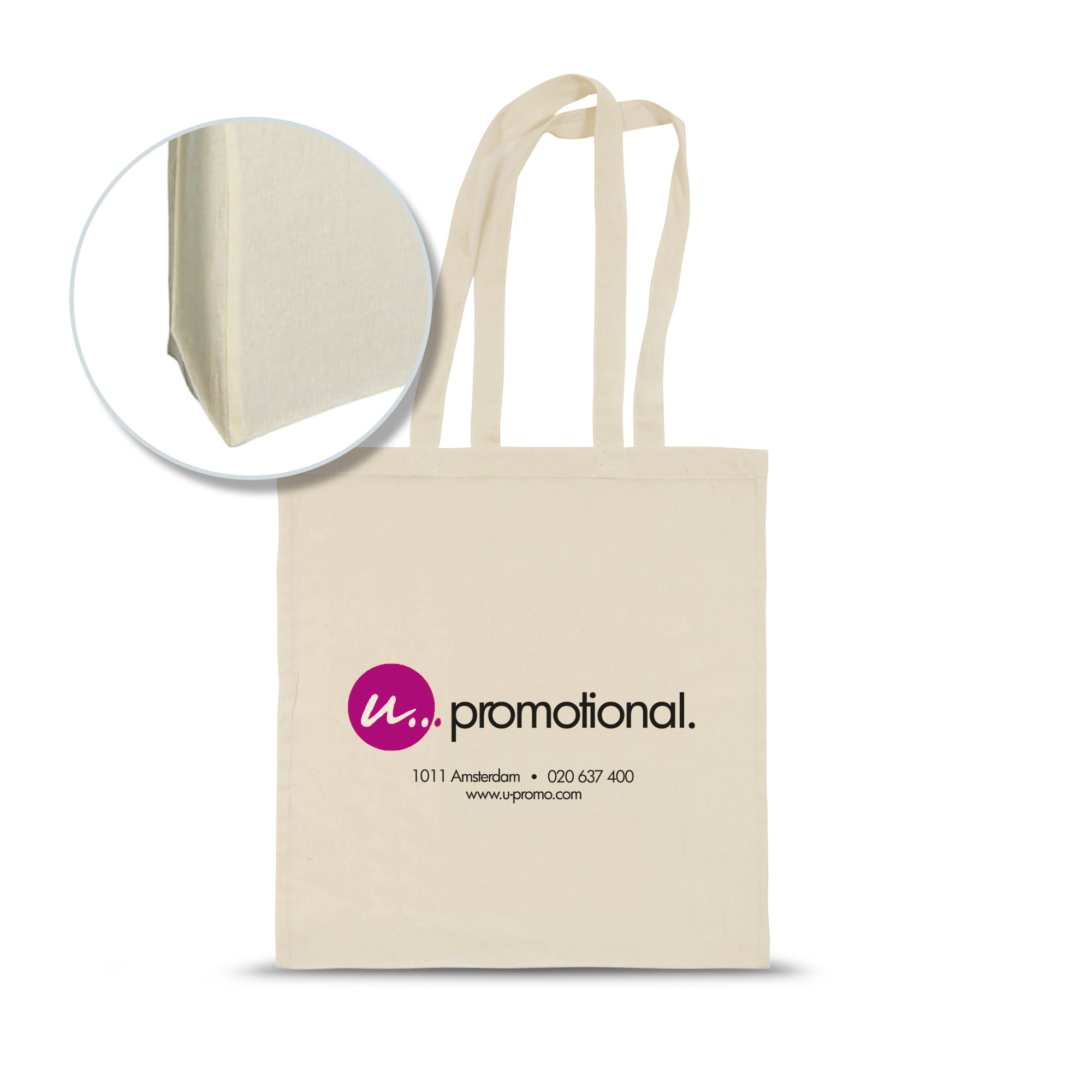 Borsa in cotone - Quadricromia | 150 g/m² | Beige