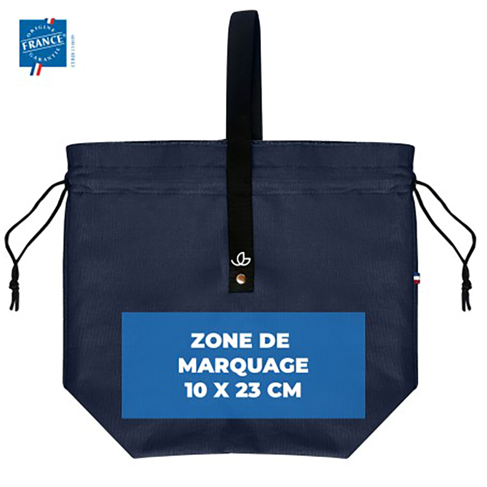 Pochette déjeuner Goodjour - 220 gr/m2 | Fabriquée en France | Coton recyclé | Fermeture cordon