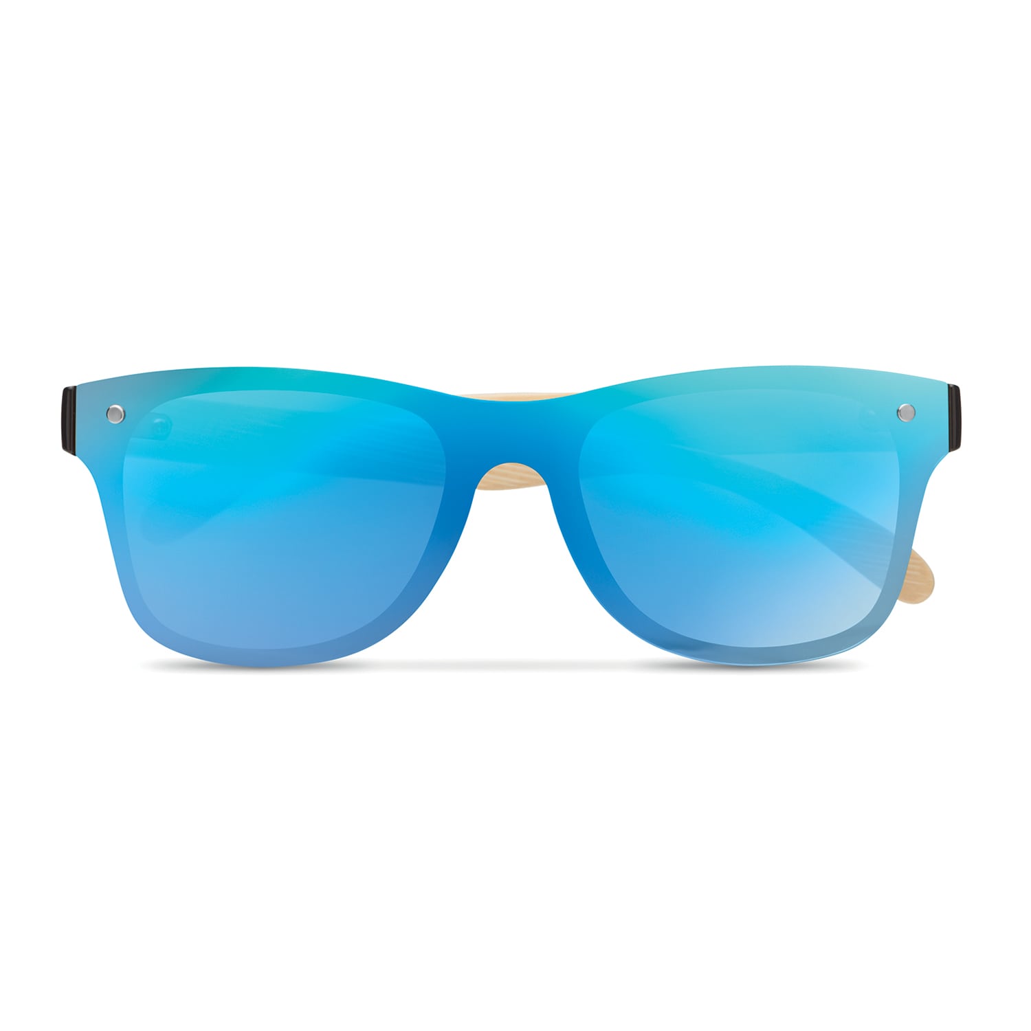 Öko-Sonnenbrille | UV400 | Farbige verspiegelte Gläser | Bambusrahmen