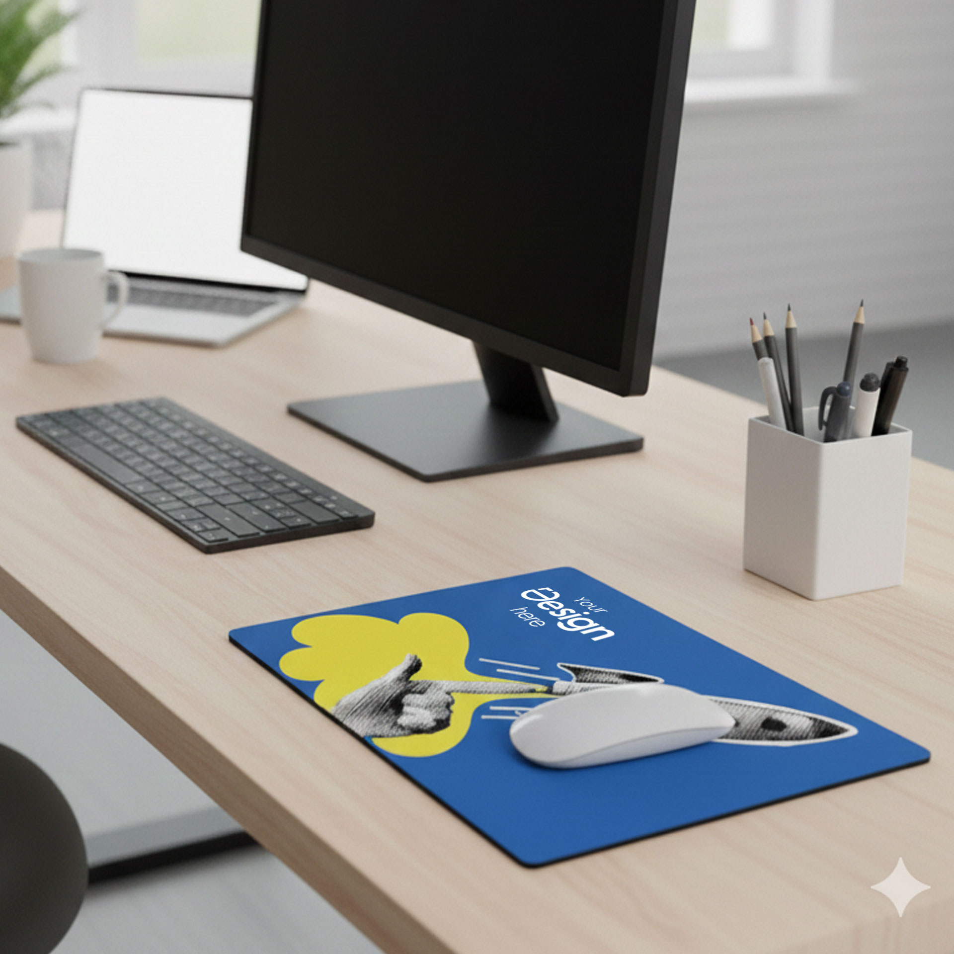 Tappetino per mouse - Hardtop | Stampa all-over | Sfondo nero
