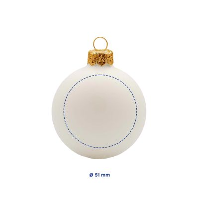 Boule de Noël – 66 mm | Finition mate | Attache dorée | Impression quadrichromie | Avec boîte