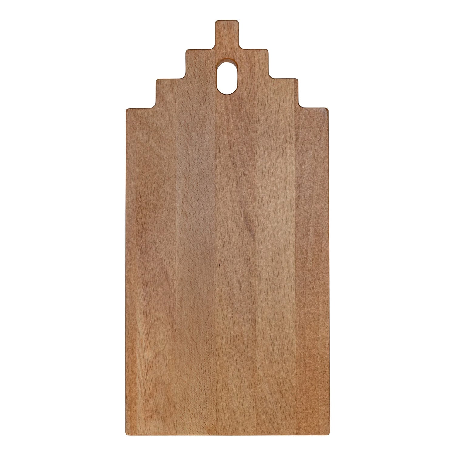 Borrelplank Mona – Trapgevelhuisje | Beukenhout | 35 × 17 cm