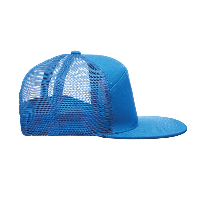 Casquette – Sergé de coton & mesh | 7 panneaux | Visière plate | Fermeture snapback