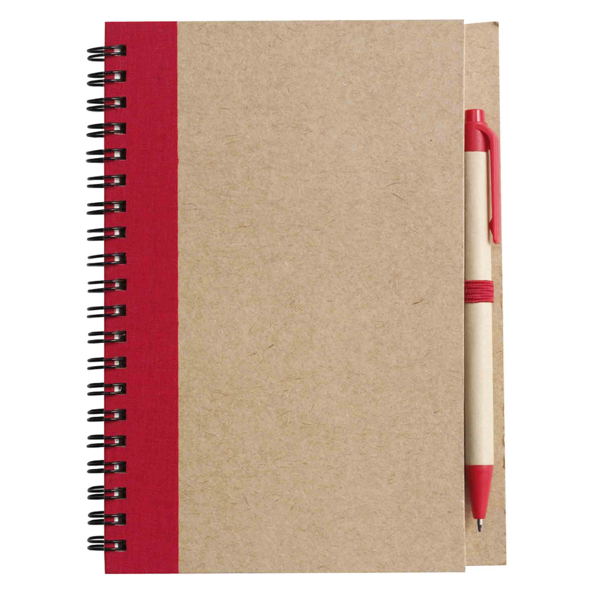 Raccoglitore ad anelli per quaderno - A6 | 120 fogli | Carta riciclata | Con penna