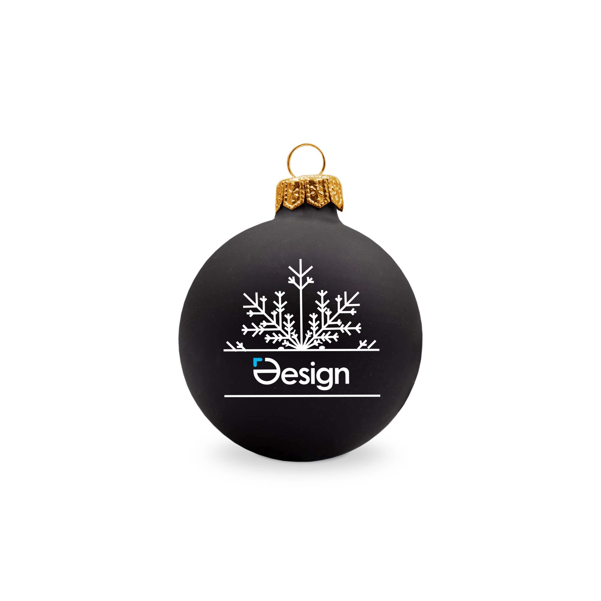 Boule de Noël – 66 mm | Finition mate | Attache dorée | Impression 1 à 4 couleurs