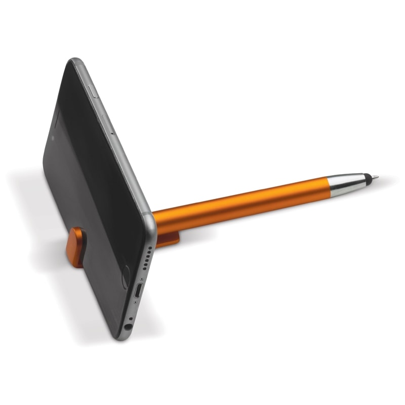 Stylo stylet | Multifonctionnel | Avec support téléphone | Impression jusqu'à 4 couleurs